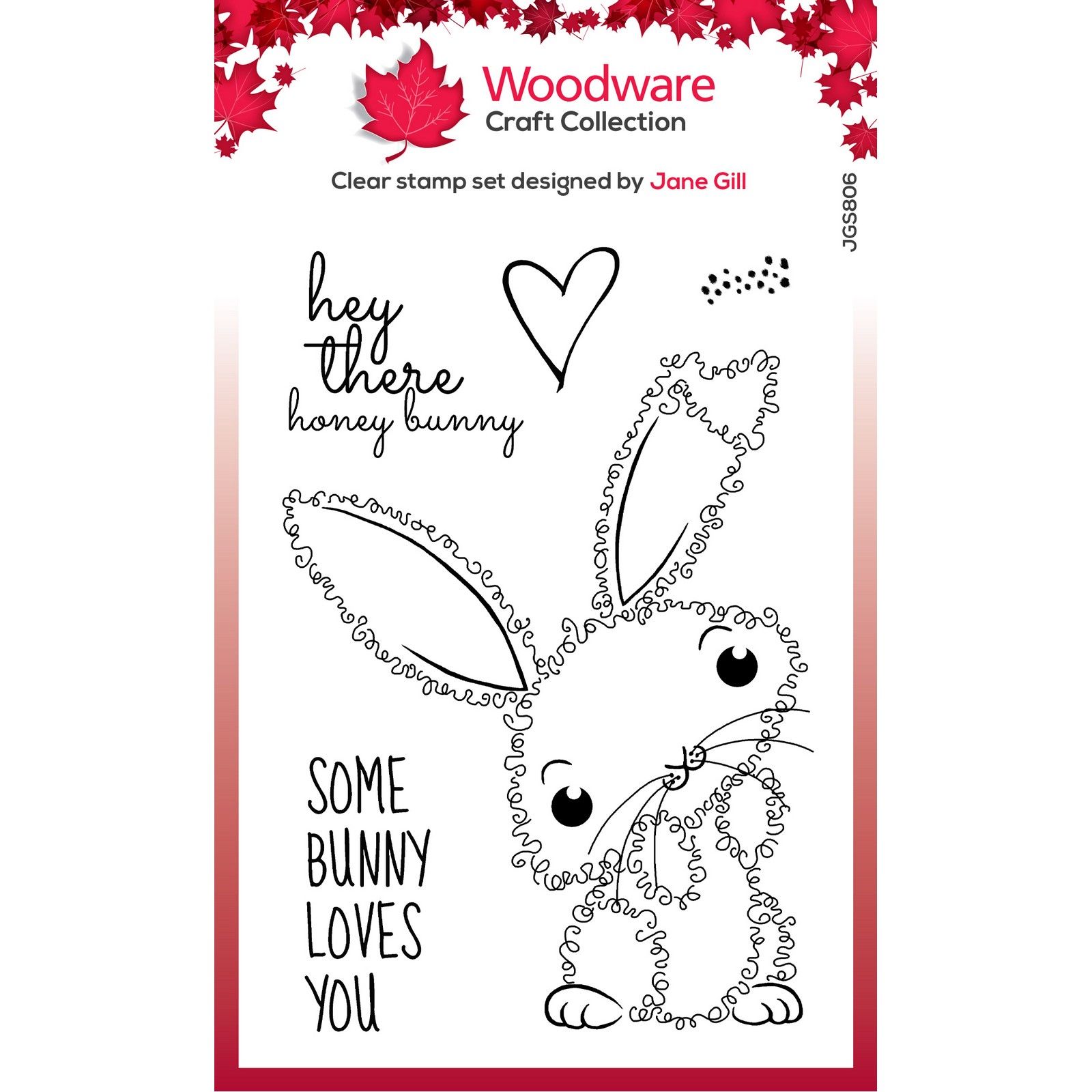 Woodware • Fuzzie friends tampon transparent Bella the bunny
