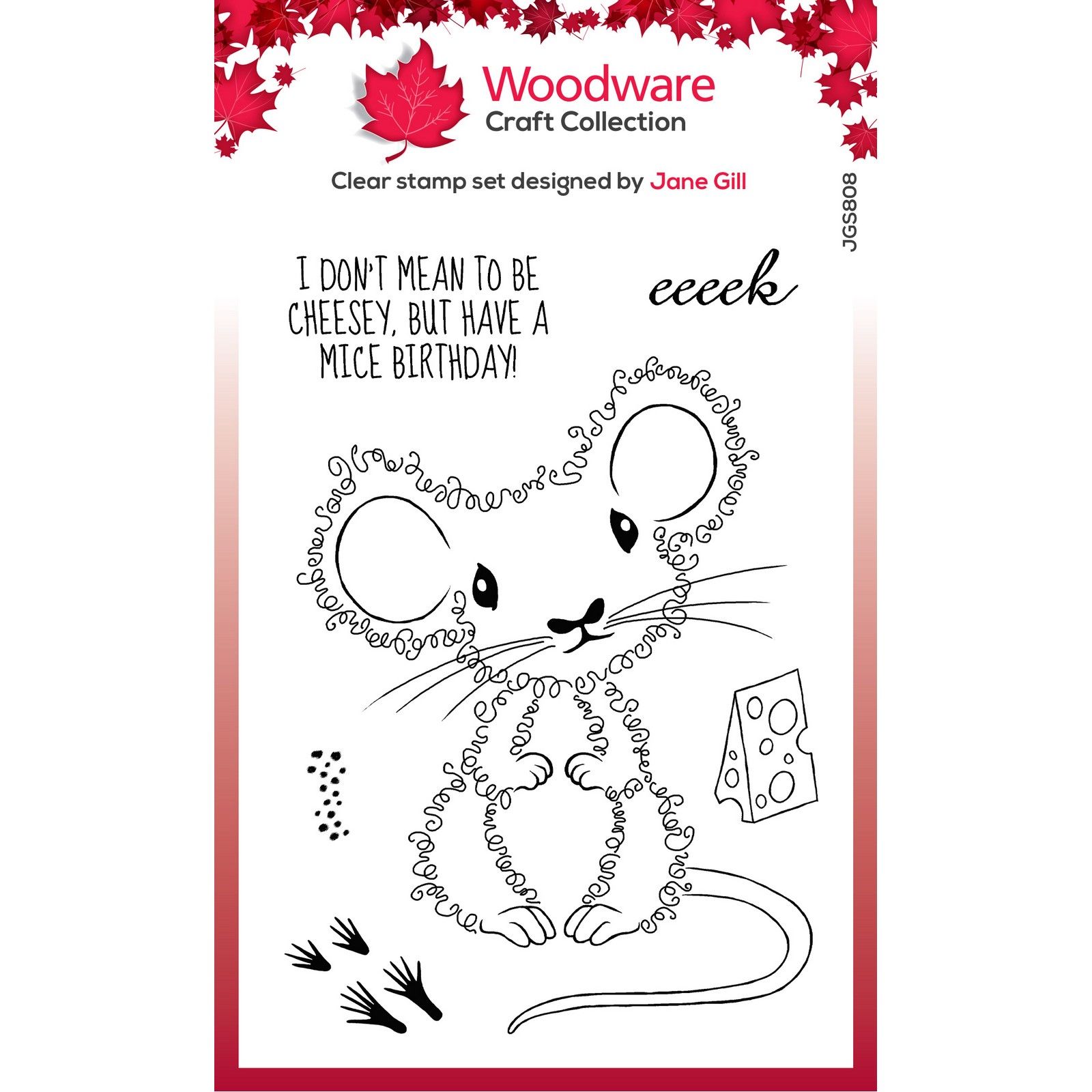Woodware • Fuzzie friends clear stamp Maisie the mouse