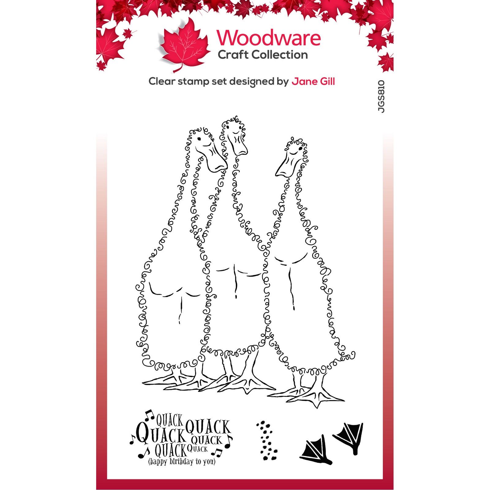 Woodware • Fuzzie friends clear stamp Morris, James & Bill the ducks