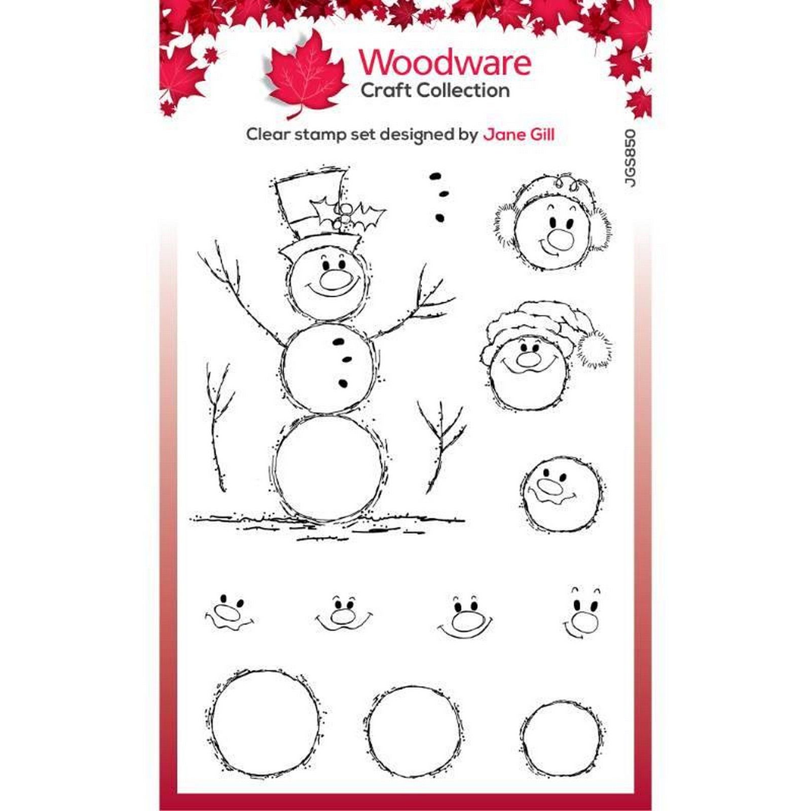 Woodware • Clear Singles Stamp Set Bubble Snowmen 10,16x15,24cm