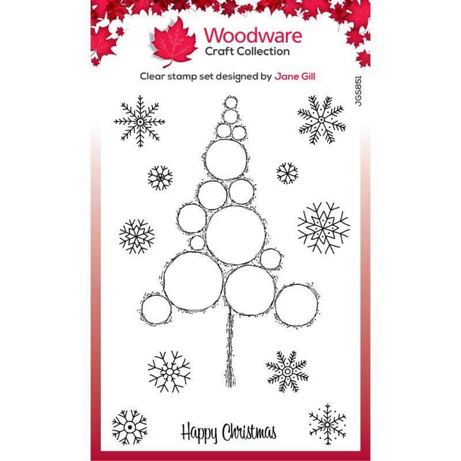 Woodware • Clear Singles Stamp Set Bubble Tree Stack 10,16x15,24cm