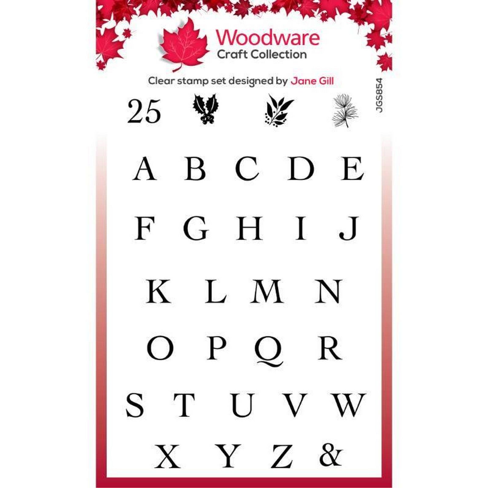 Woodware • Clear Singles Stamp Set Alphabet Tiles 10,16x15,24cm  