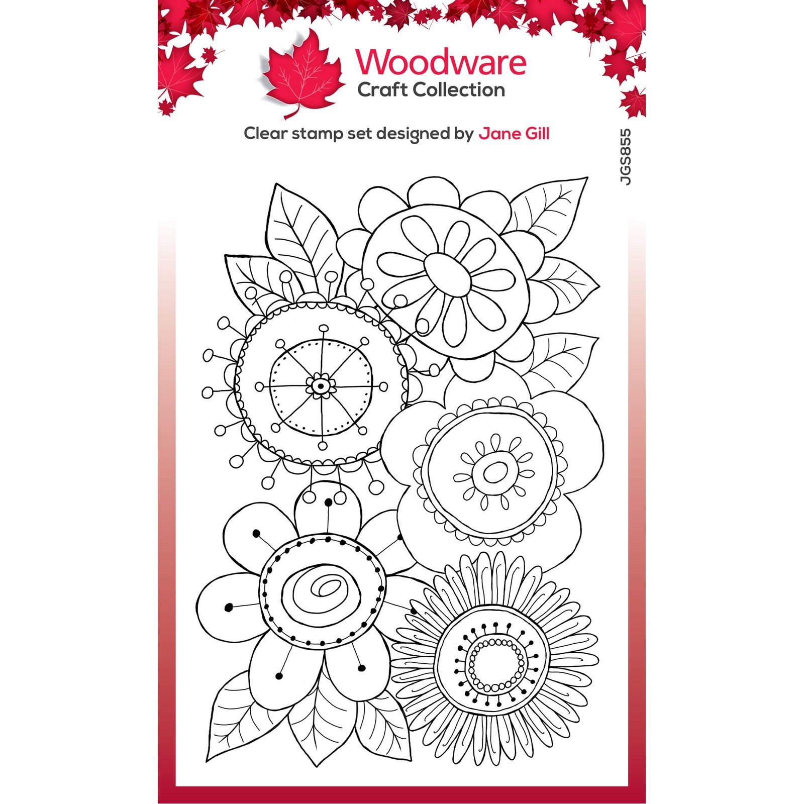 Woodware • Clear Singles Stamp Set Petal Doodles All Bunched Up