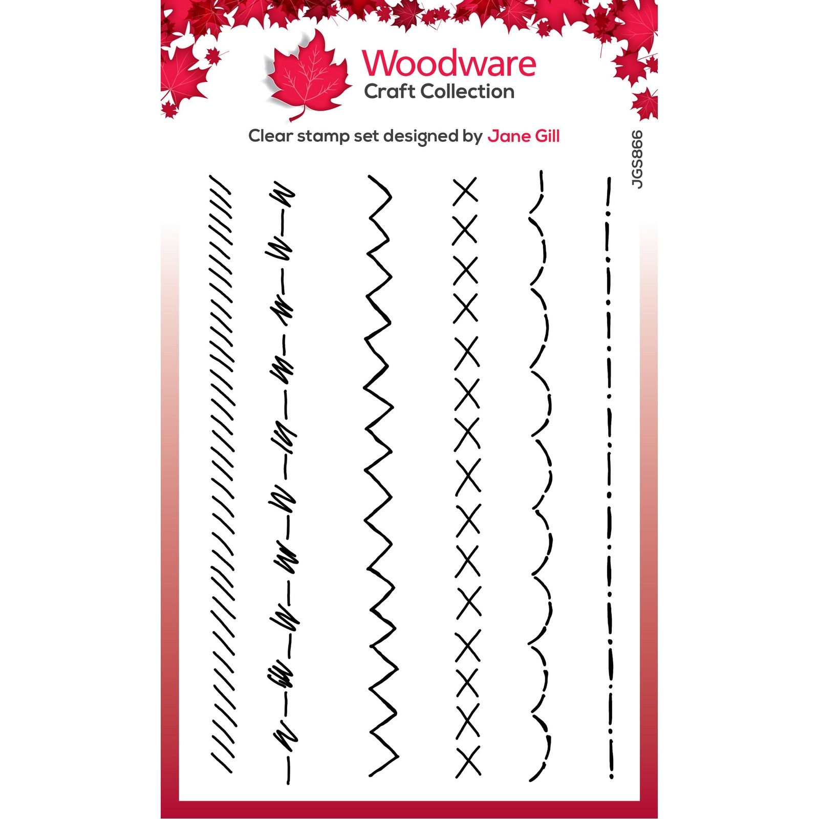 Woodware • Clear Singles Stempel Set Doodle Stitches  