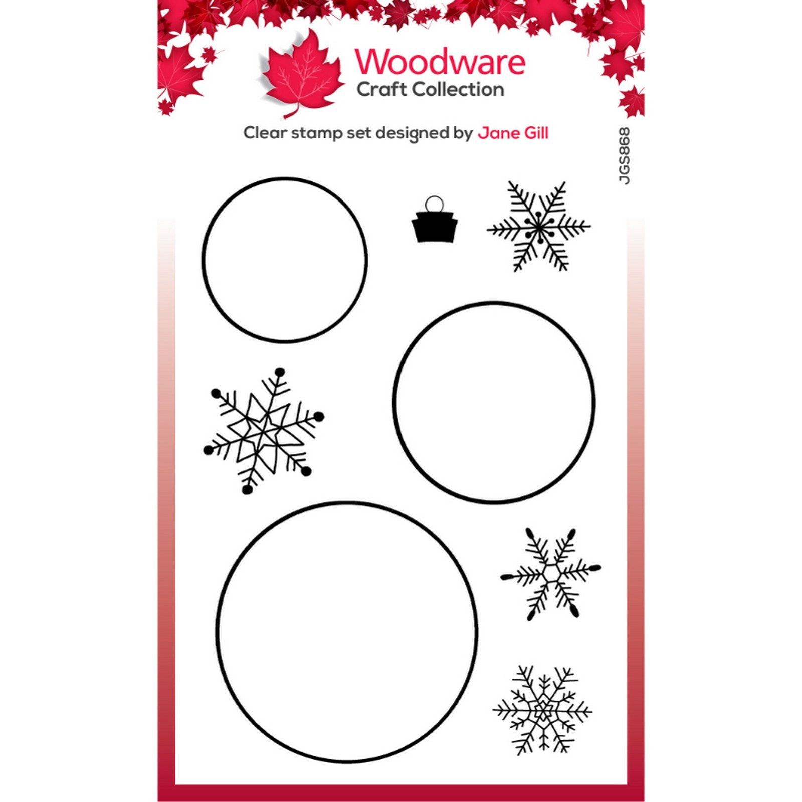 Woodware • Paintable Baubles Clear Singles Stamps Circles