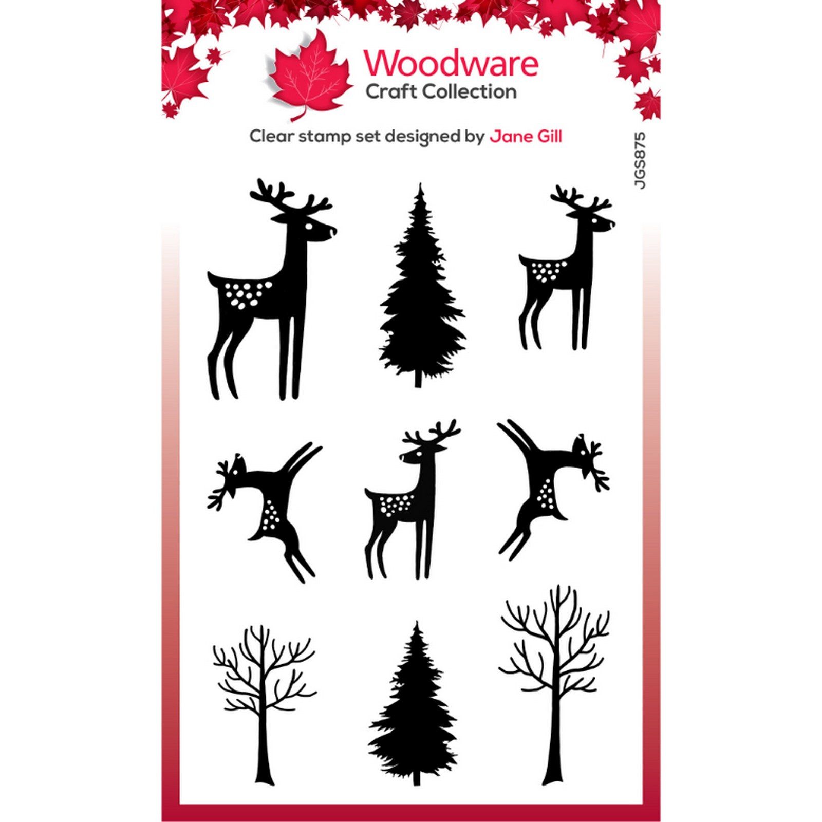 Woodware • Paintable Baubles Clear Singles Stamps Reindeer Fillers