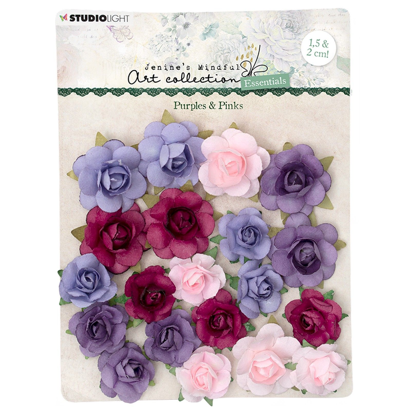 Studio Light • Essentials Paper Flowers Purples & Pinks 2cm&15cm