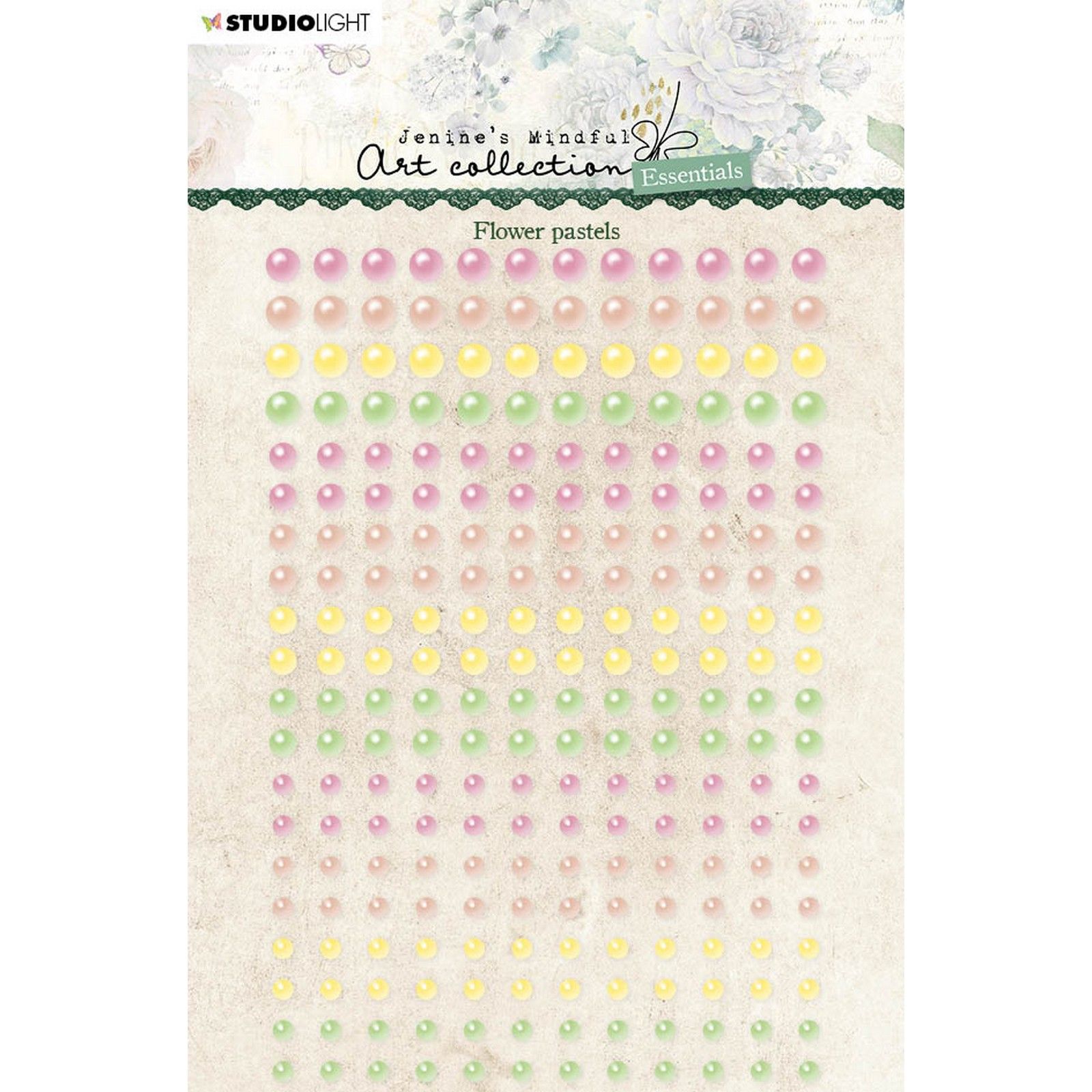 Studio Light • Essentials Self-Adhesive Pearls Flower Pastels