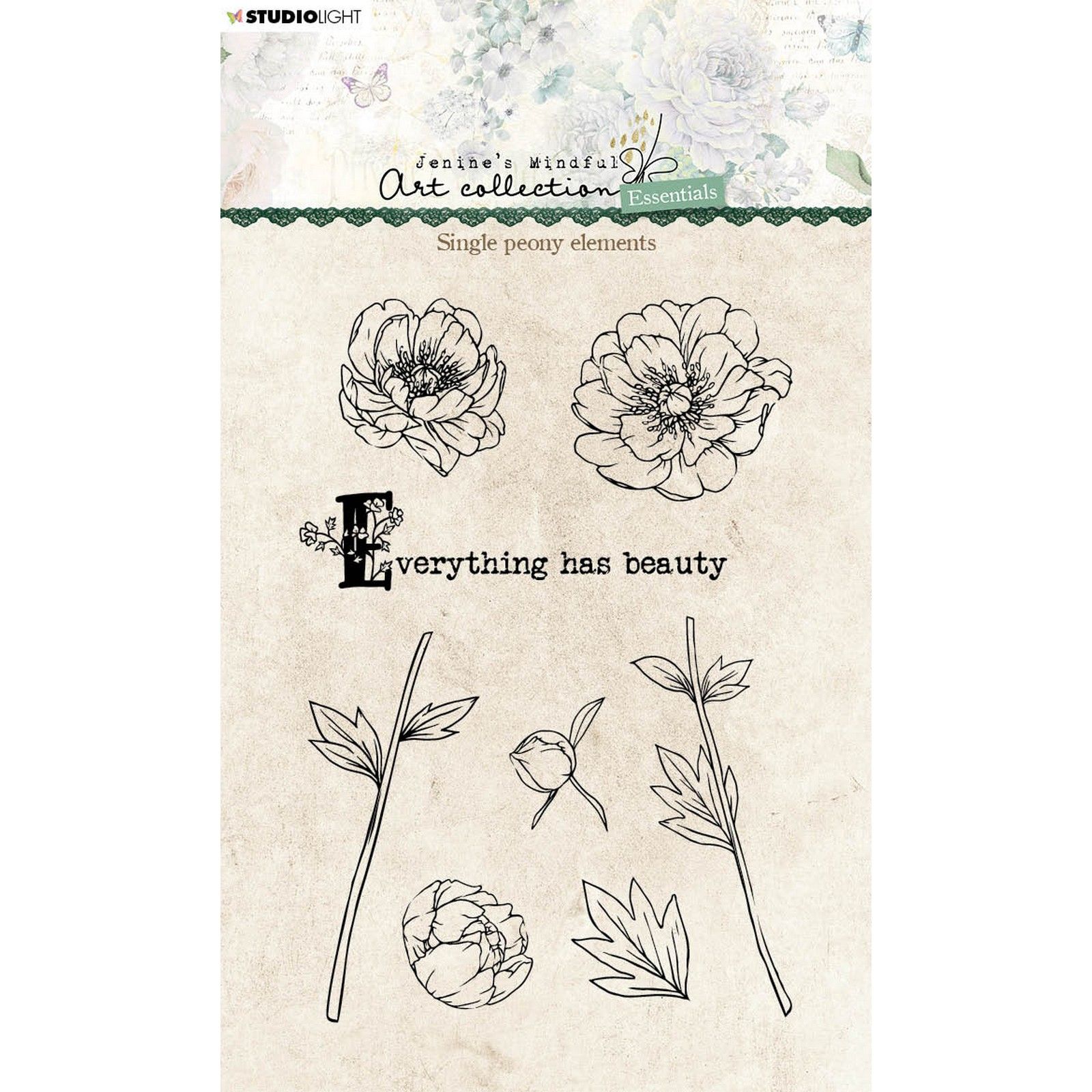 Studio Light • Essentials Clear Stamp Single Peony Elements