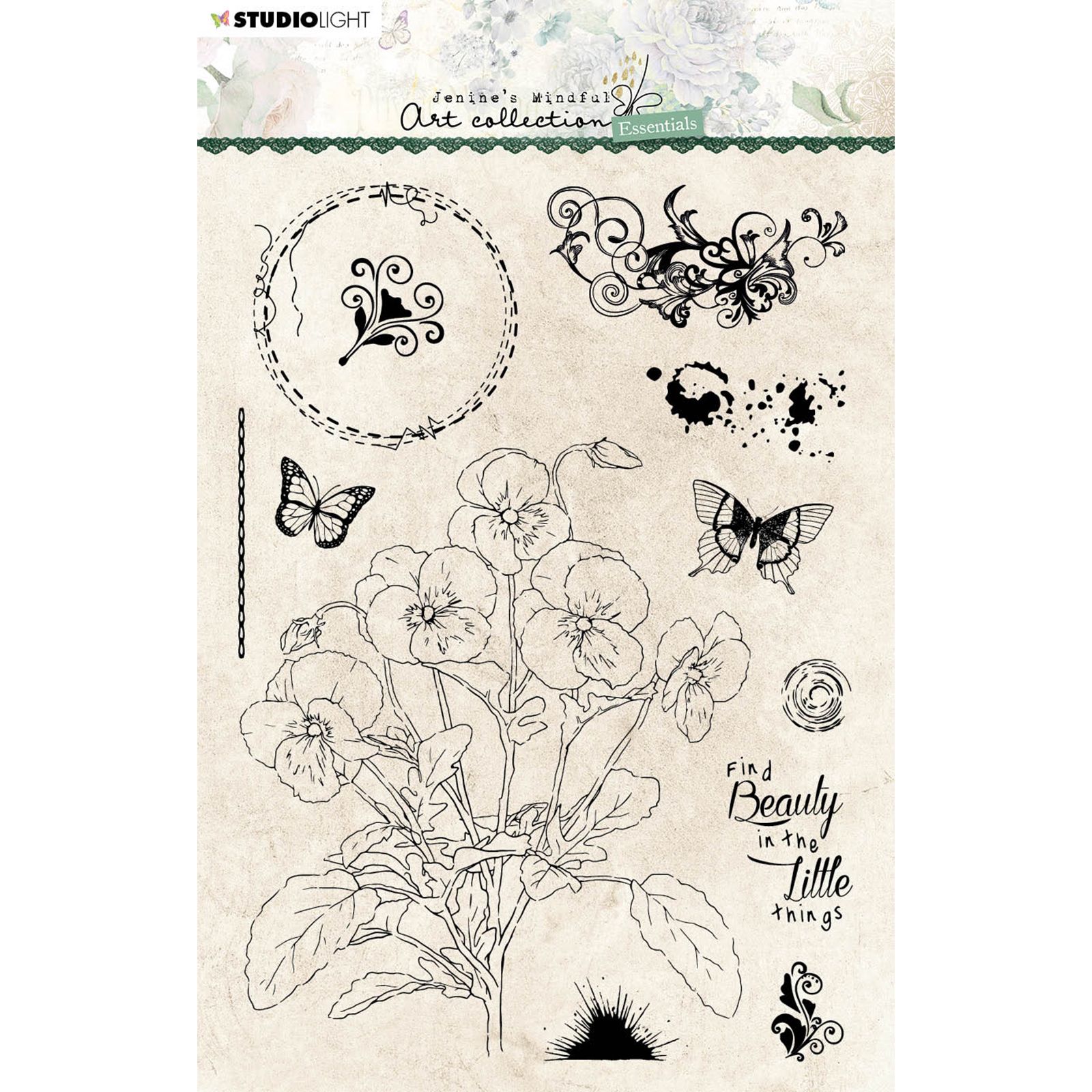 Studio Light • Sello transparente Jenine's mindful art Violets nr.67