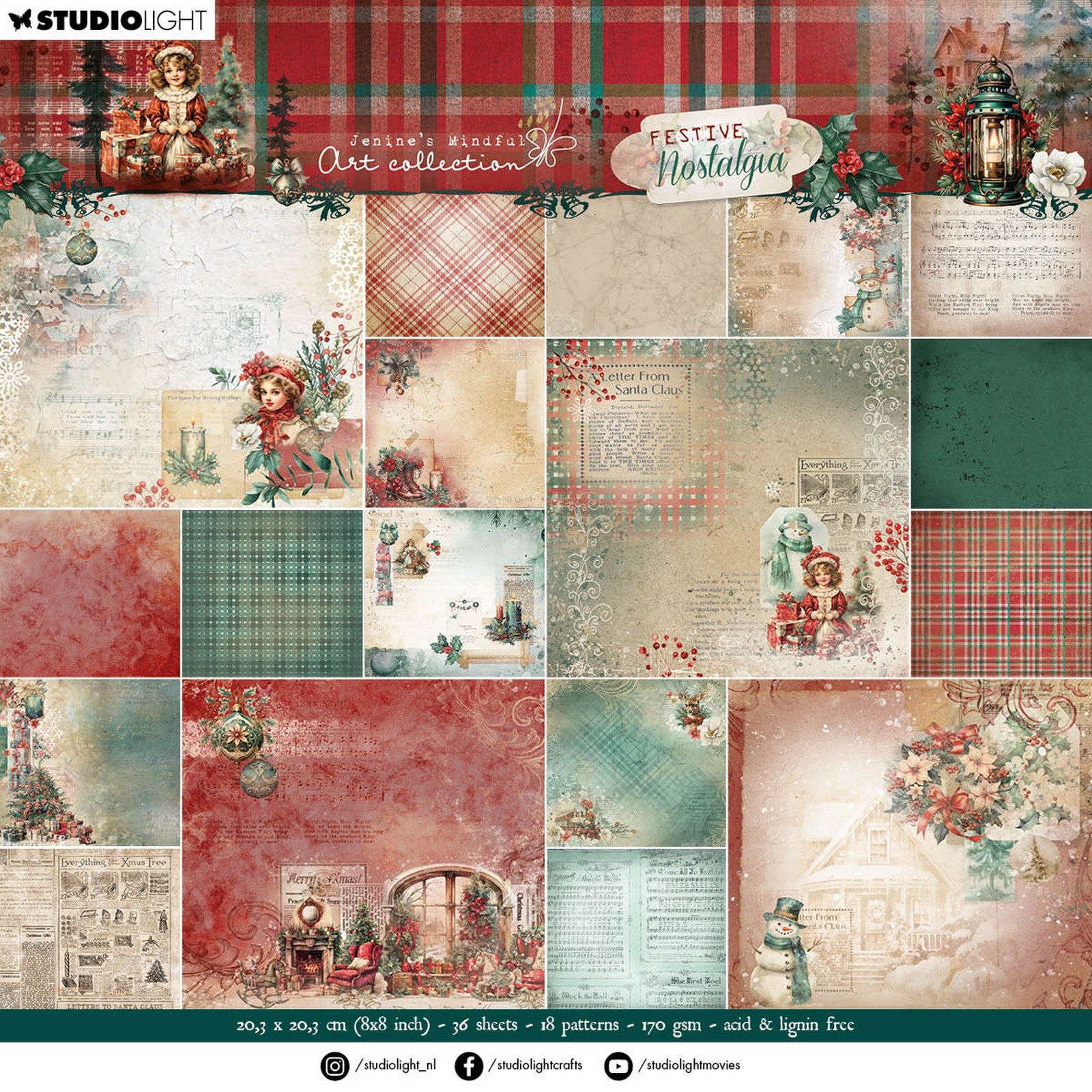 Studio Light • Festive Nostalgia Design Paper Pad Background Designs