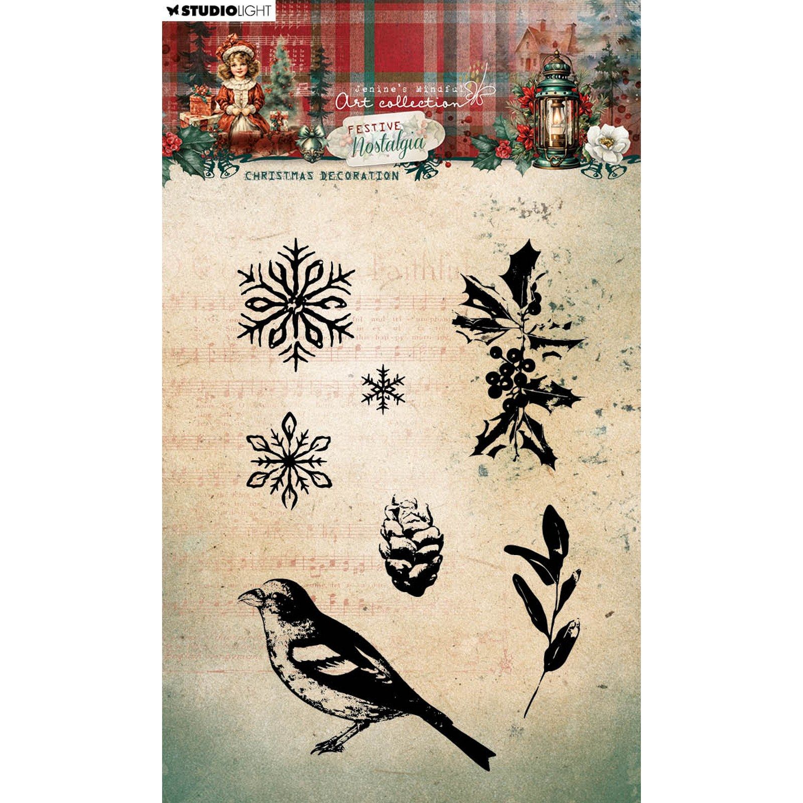 Studio Light • Festive Nostalgia Clear Stamp Christmas Decoration