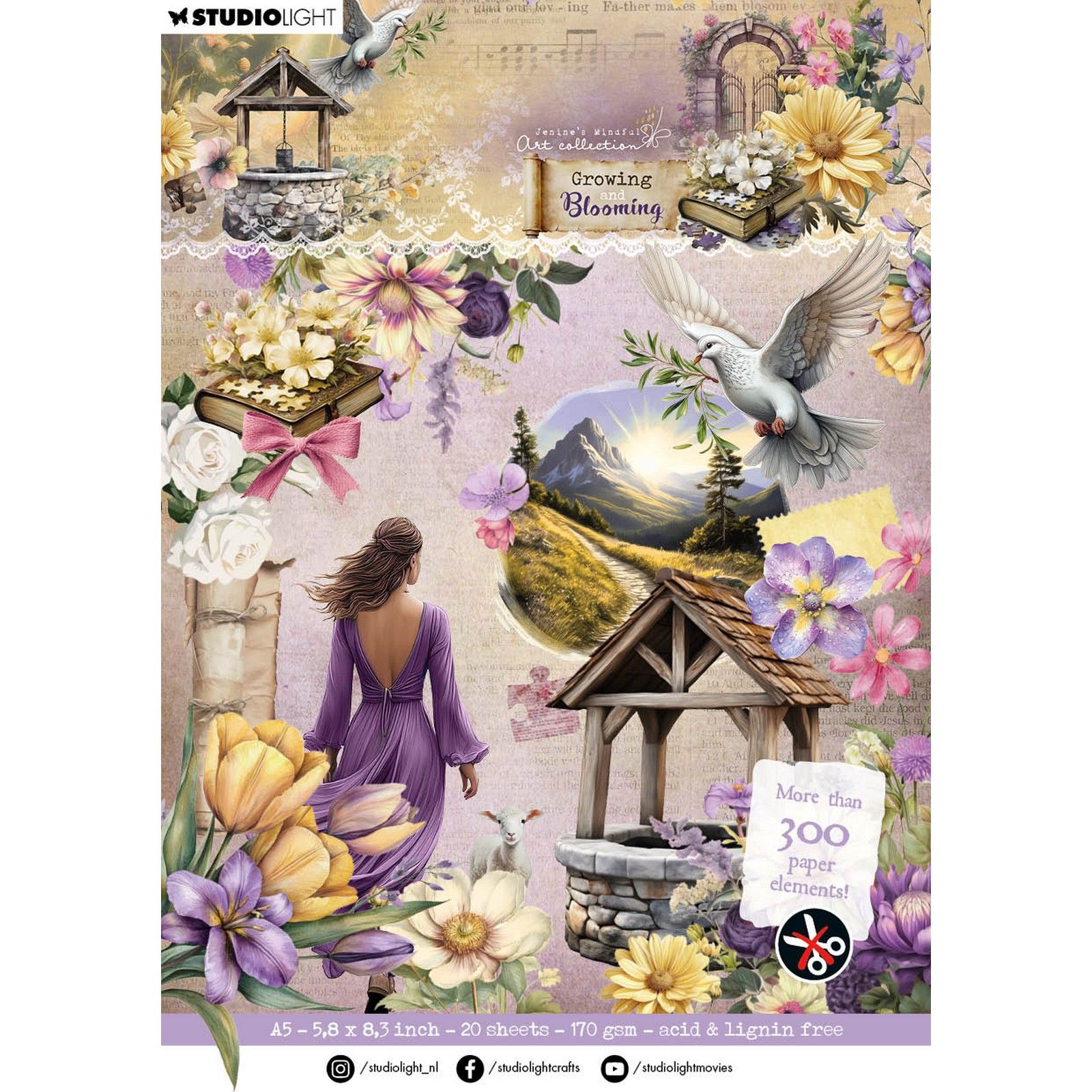 Studio Light • Growing & Blooming Die-Cut Paper Pad Paper Elements