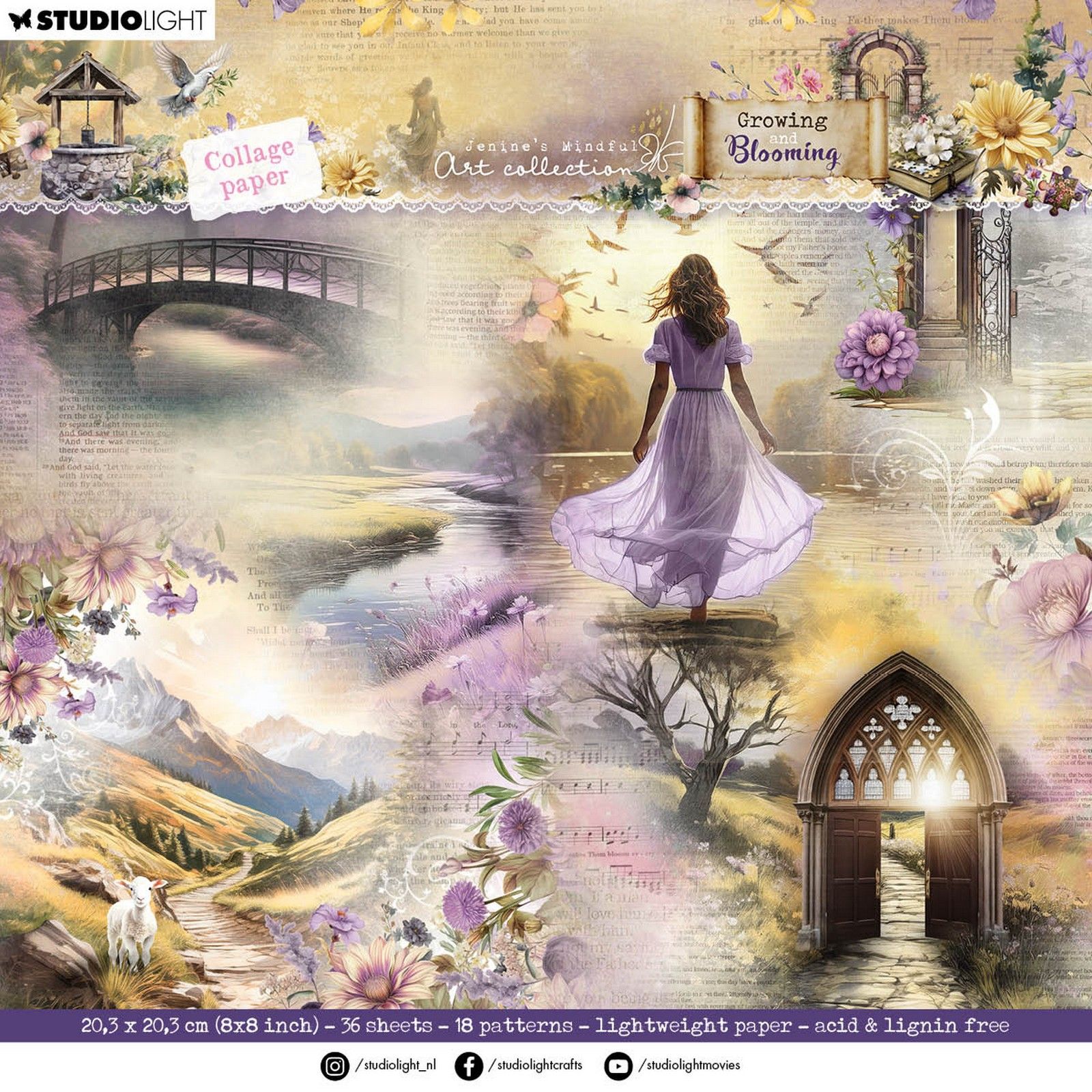 Studio Light • Growing & Blooming Designer Paper Pad Collage Paper