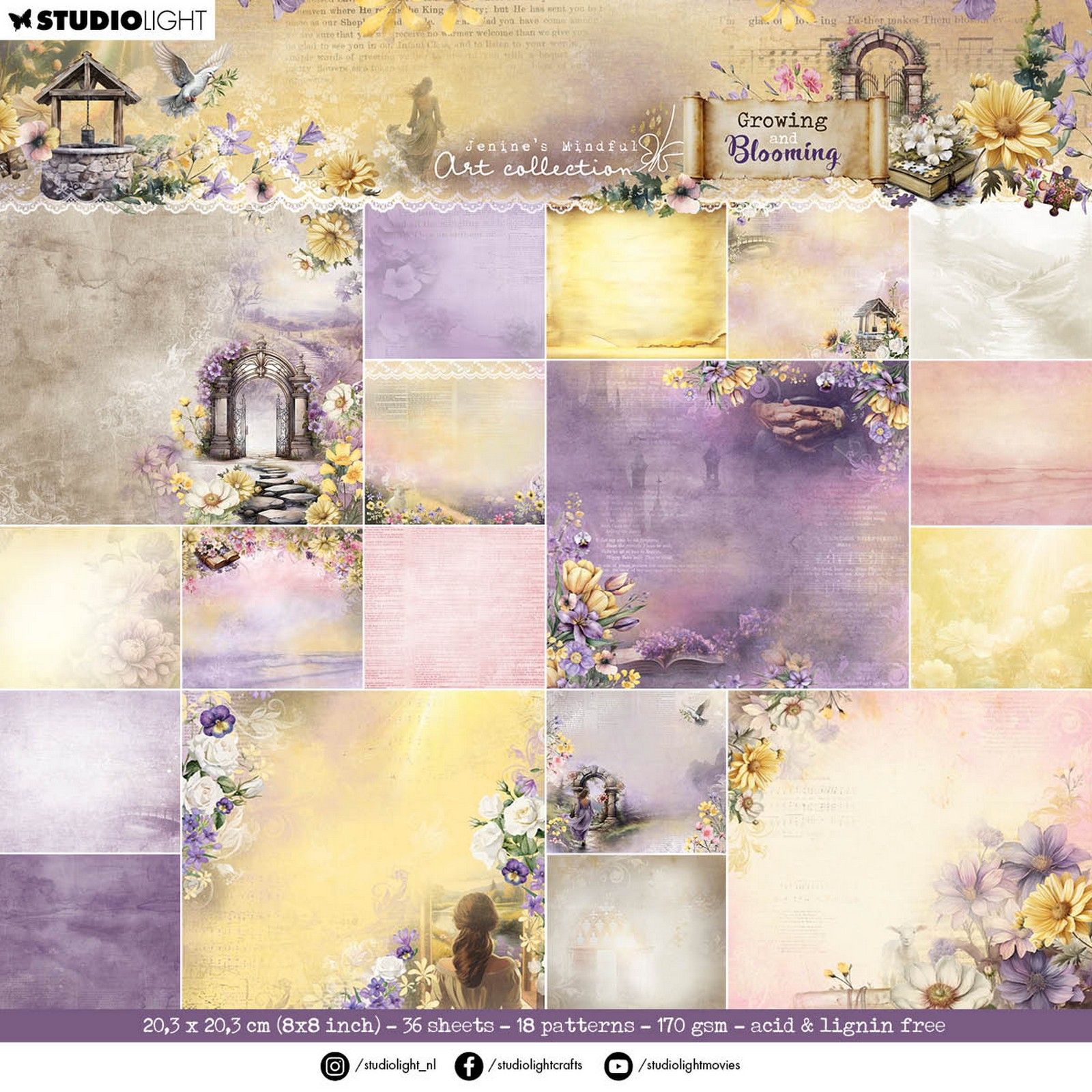 Studio Light • Growing & Blooming Designer Paper Pad Background Paper