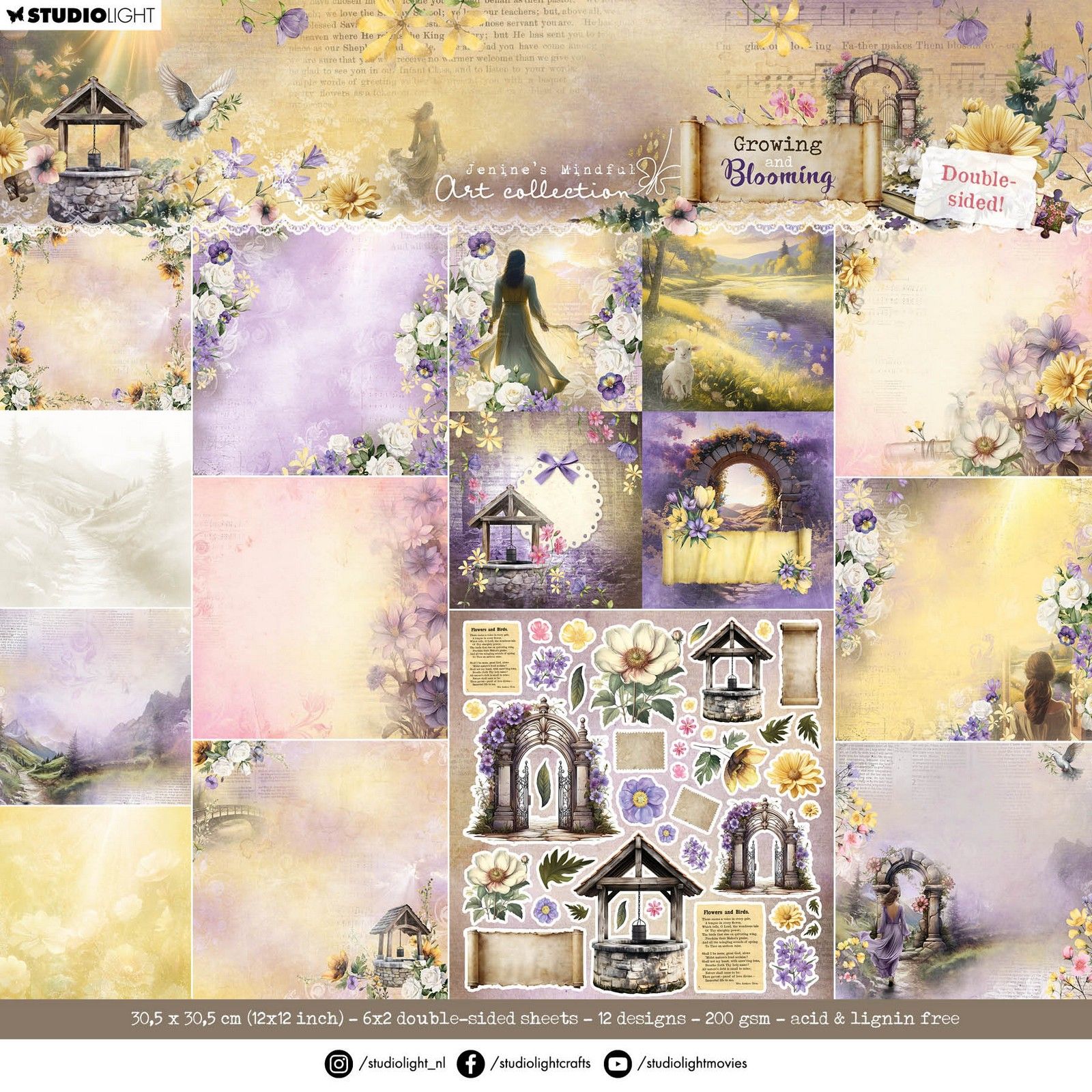 Studio Light • Growing & Blooming Designer Paper Pad Scrapbooking