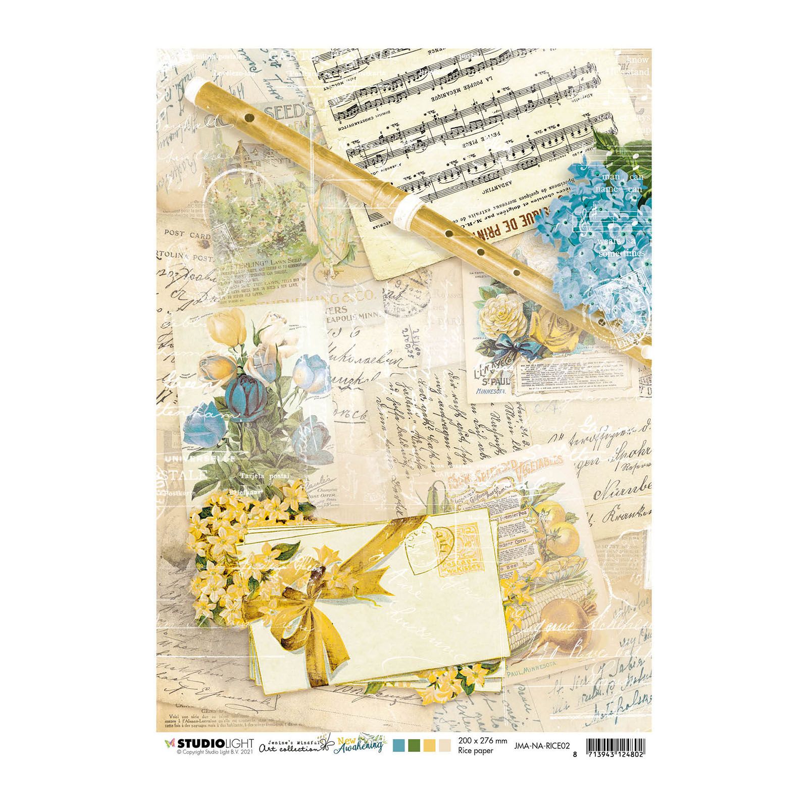 Studio Light • New awakening rice paper Flute, sheet music, notes nr.02