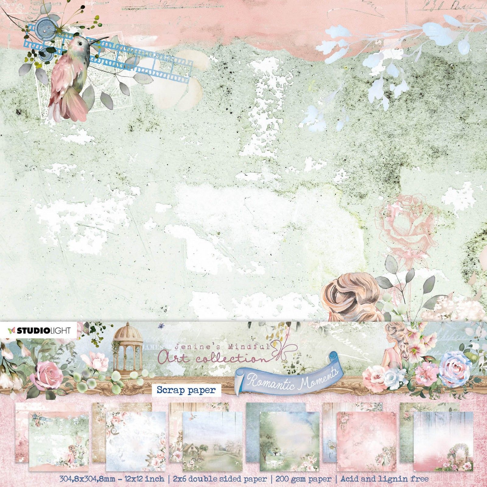 Studio Light • Romantic Moments Paper Set Background Patterns