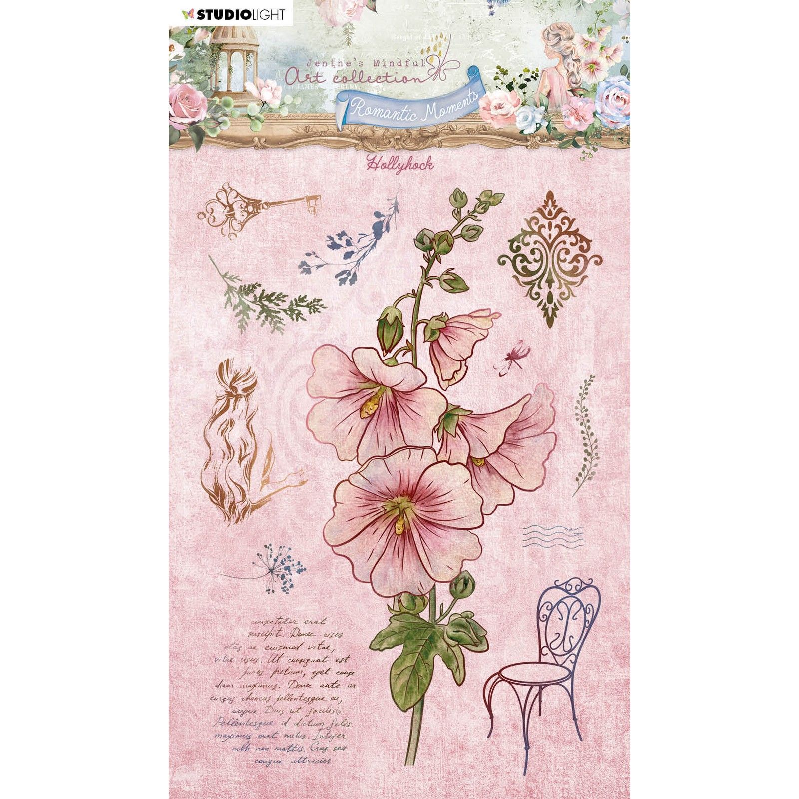 Studio Light • Romantic Moments Tampon Transparent Hollyhock