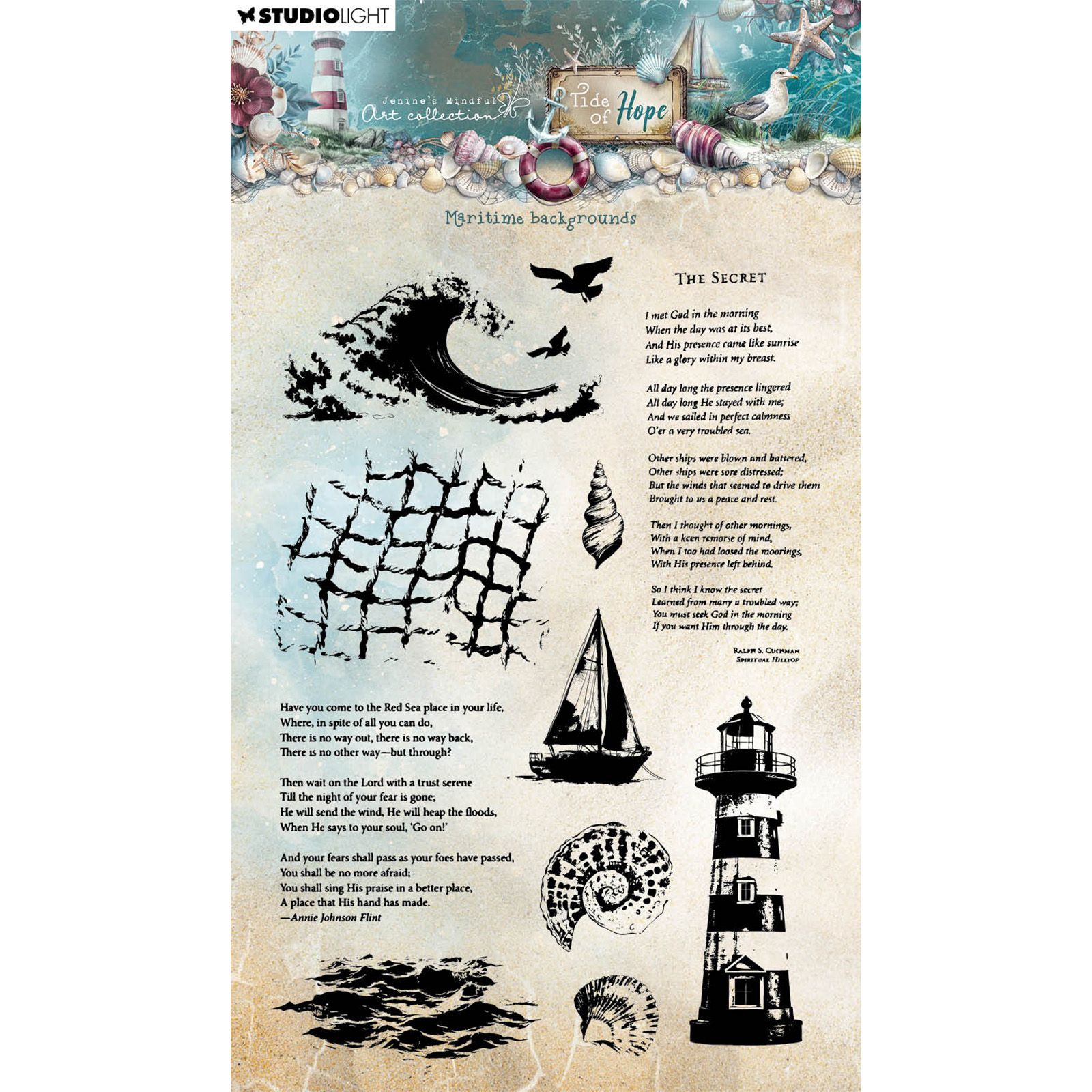 Studio Light • Tide of Hope Clear Stamp Maritime backgrounds