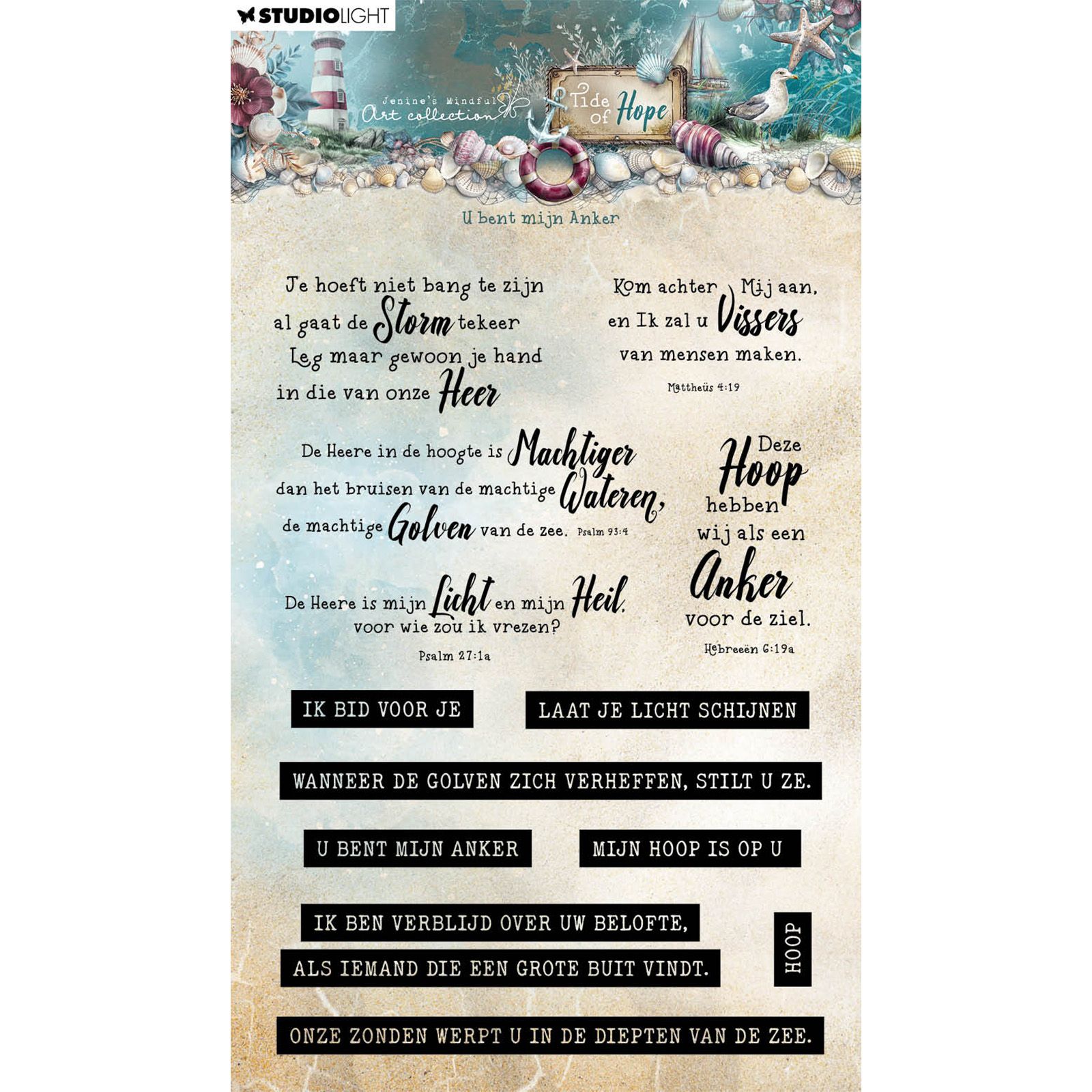 Studio Light • Tide of Hope Clear Stamp U bent mijn Anker