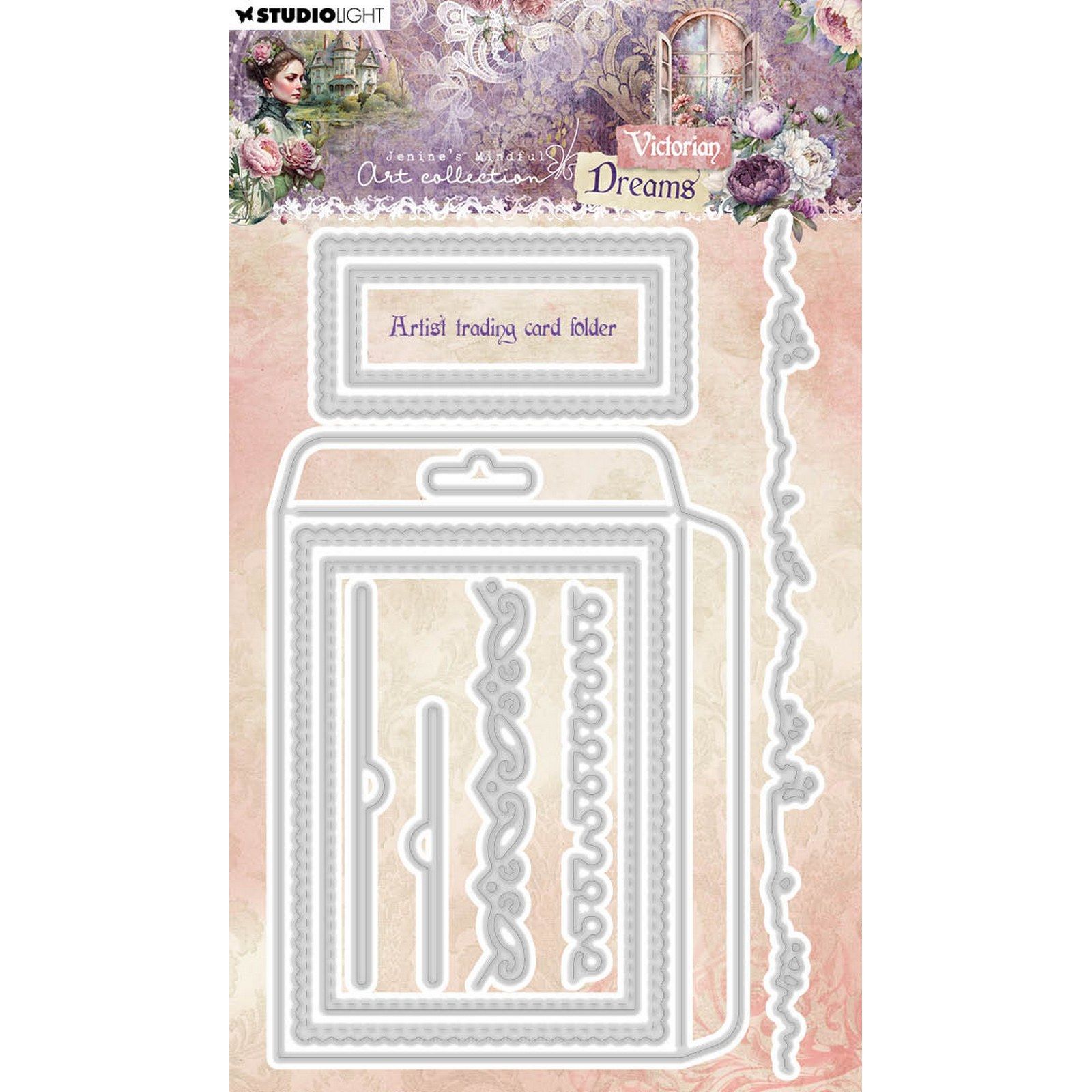 Studio Light • Cutting Die Victorian Dreams Artist Trading Card Folder