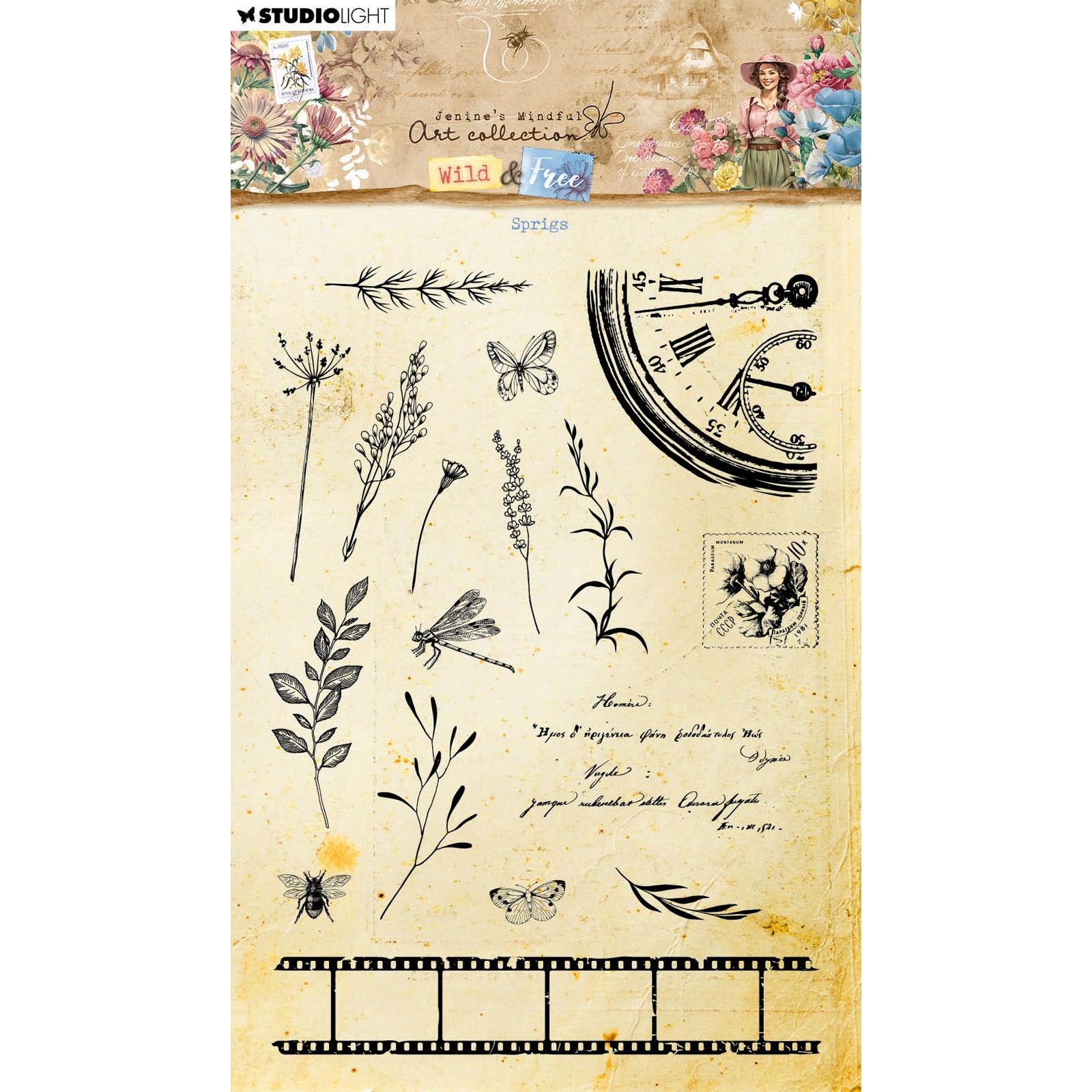Studio Light • Wild & Free Clear Stamp Sprigs