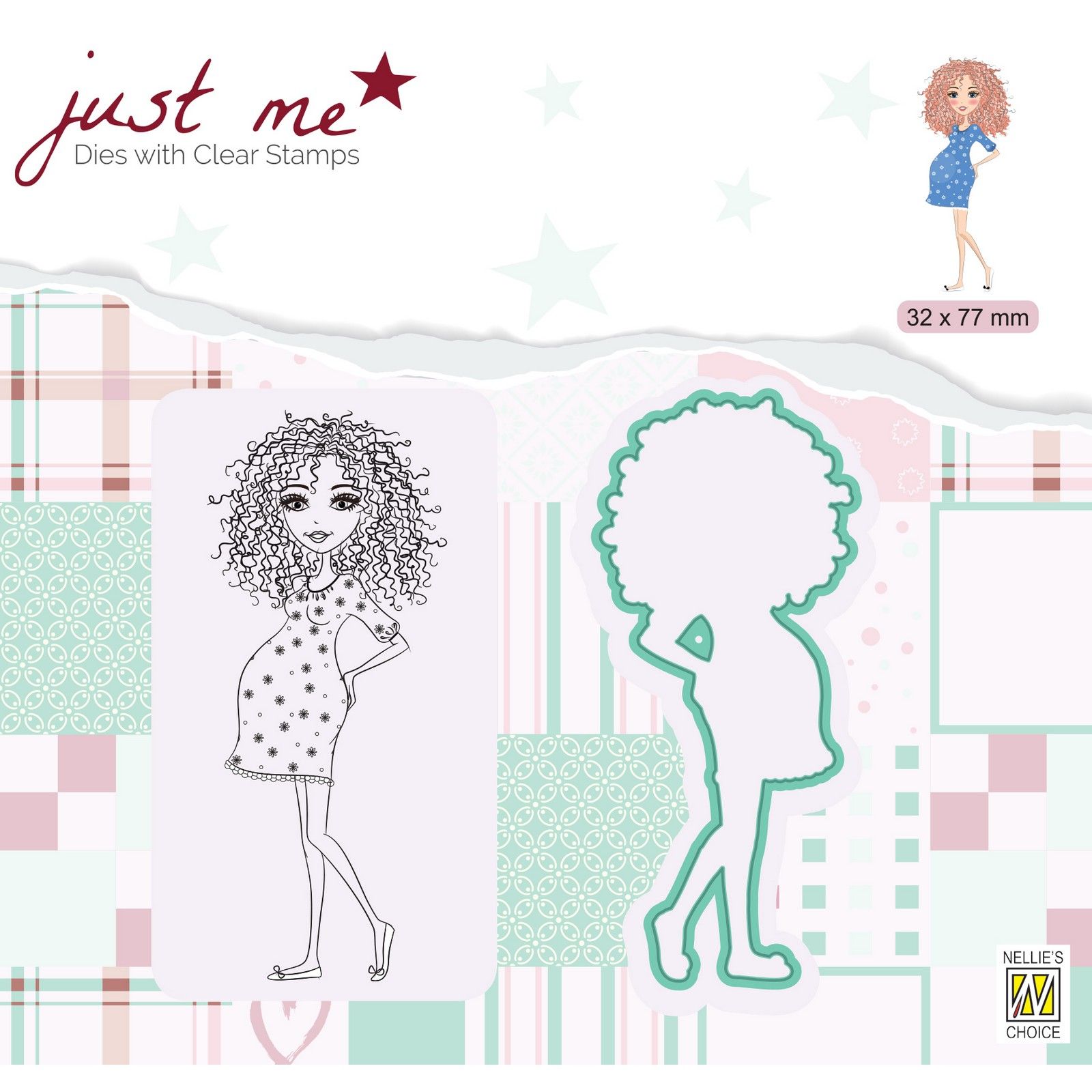 Nellie's Choice • Snellen Crafts Just Me Stempel + Die Set Pregnant