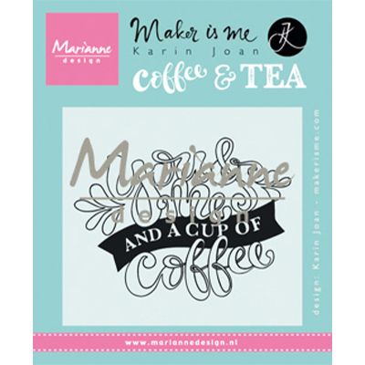 Marianne Design • Clear stempel Engels "You & me and a cup of coffee"