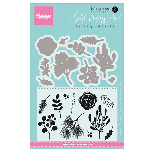 Marianne Design • Clear stempel giftwrapping twigs & twine