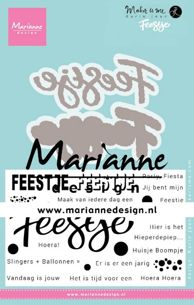 Marianne Design • Clear stempel & snijmal Nederlands Karin's