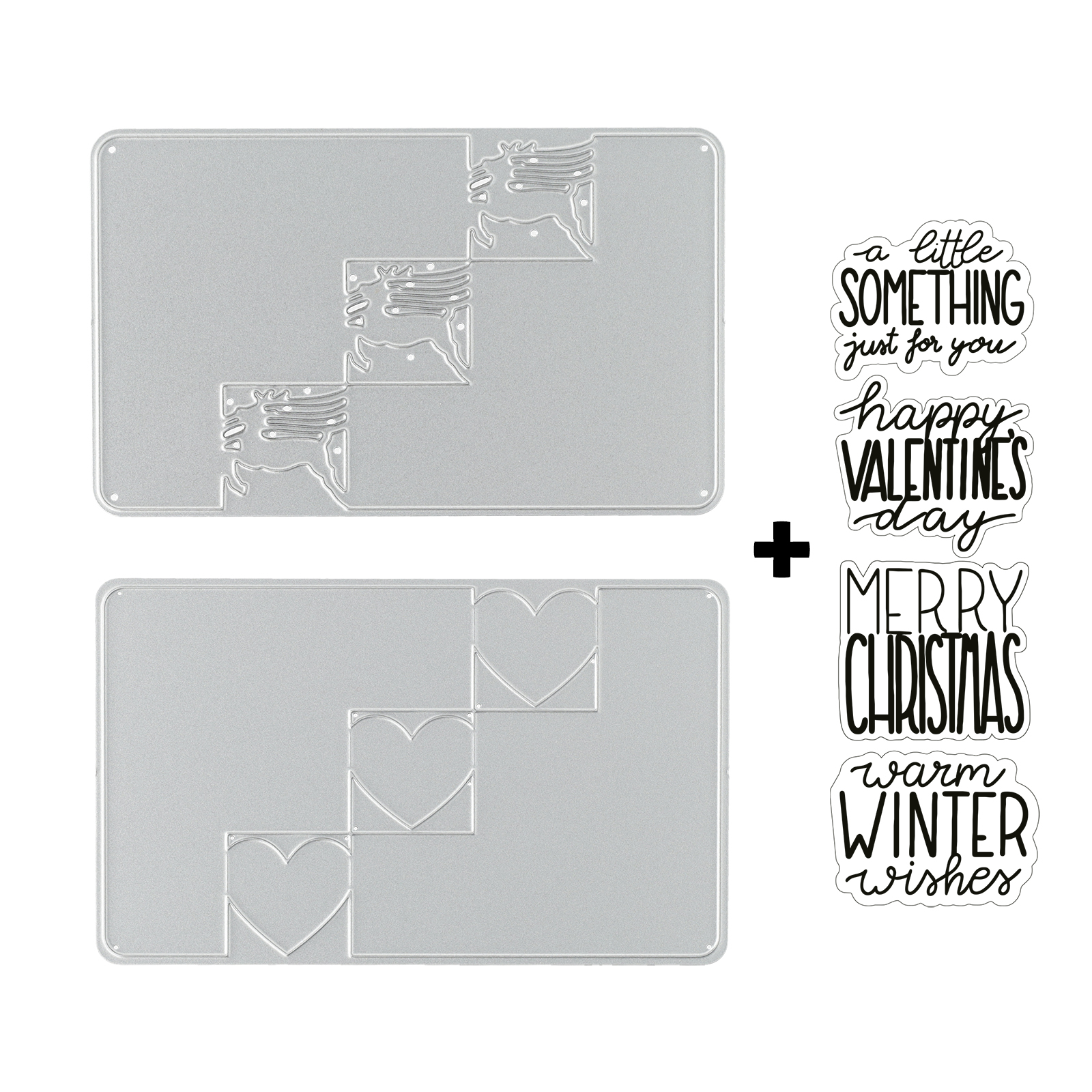 Vaessen Creative • Stempels & Snijmallen Set by Katharina Tarta Winter & Valentijn 6st.