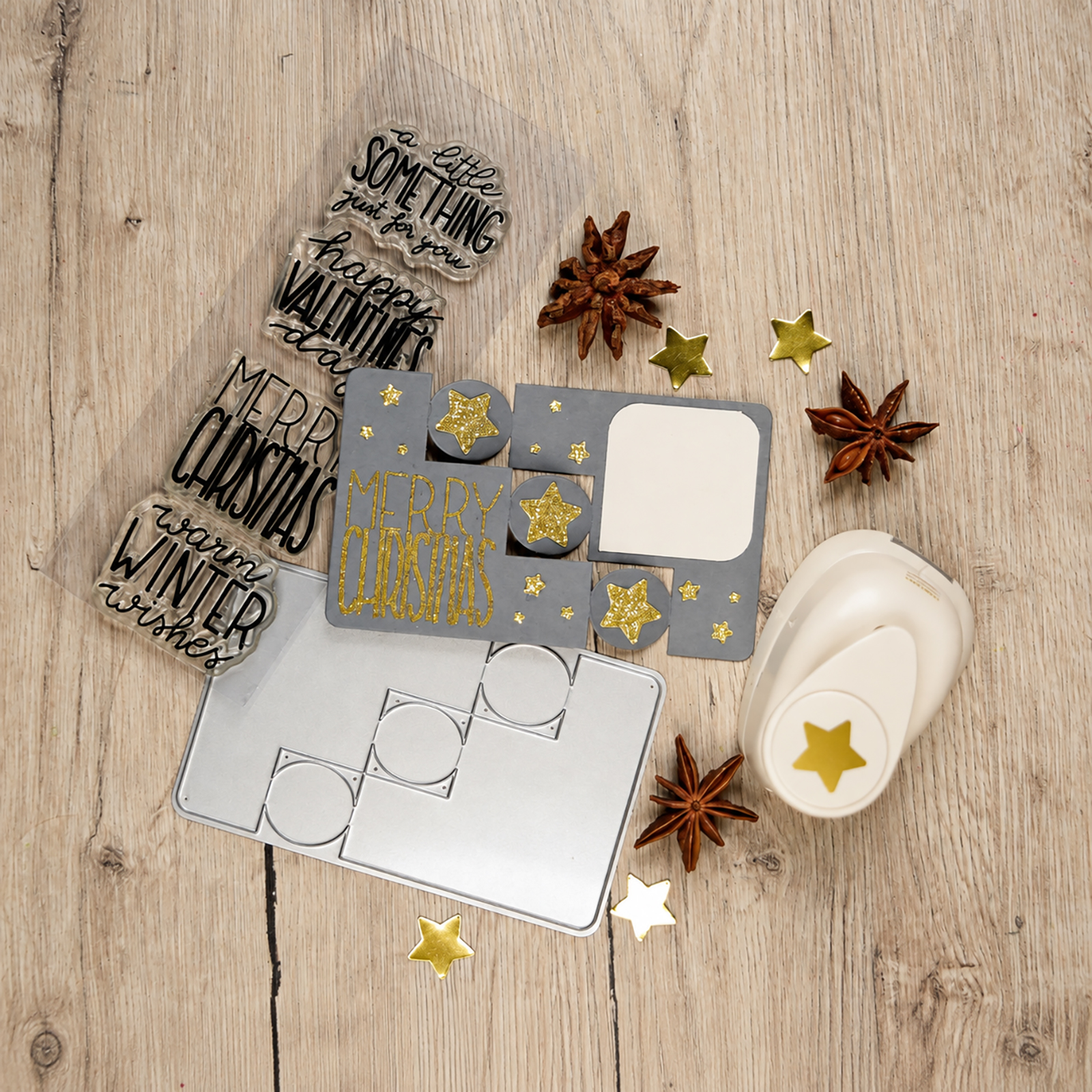 Vaessen Creative • Stempel- & Stanzschablonen-Set by Katharina Tarta Geburtstag & Wünsche 6st.