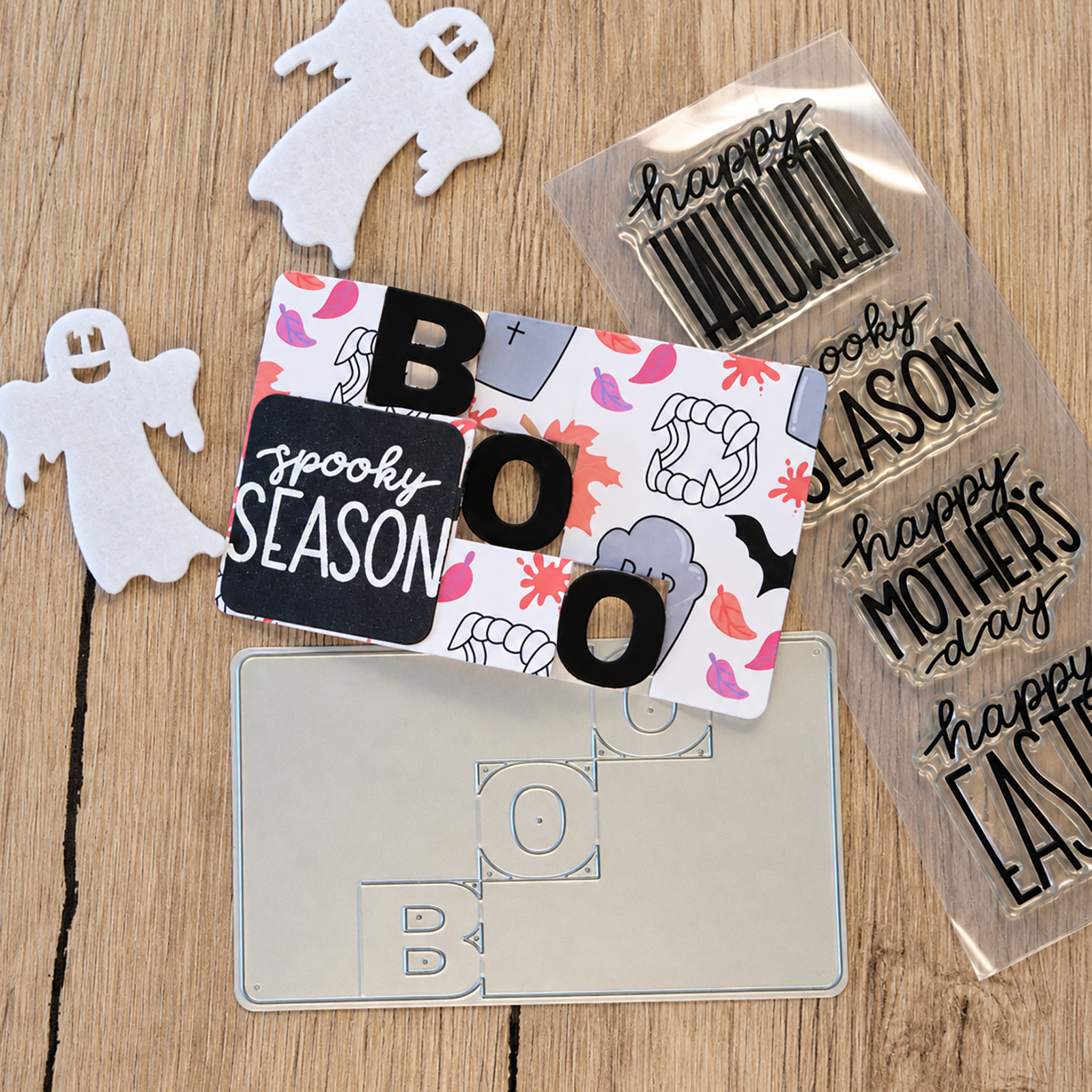 Vaessen Creative • Clear Stamps & Dies Set by Katharina Tarta Easter & Halloween 6pcs