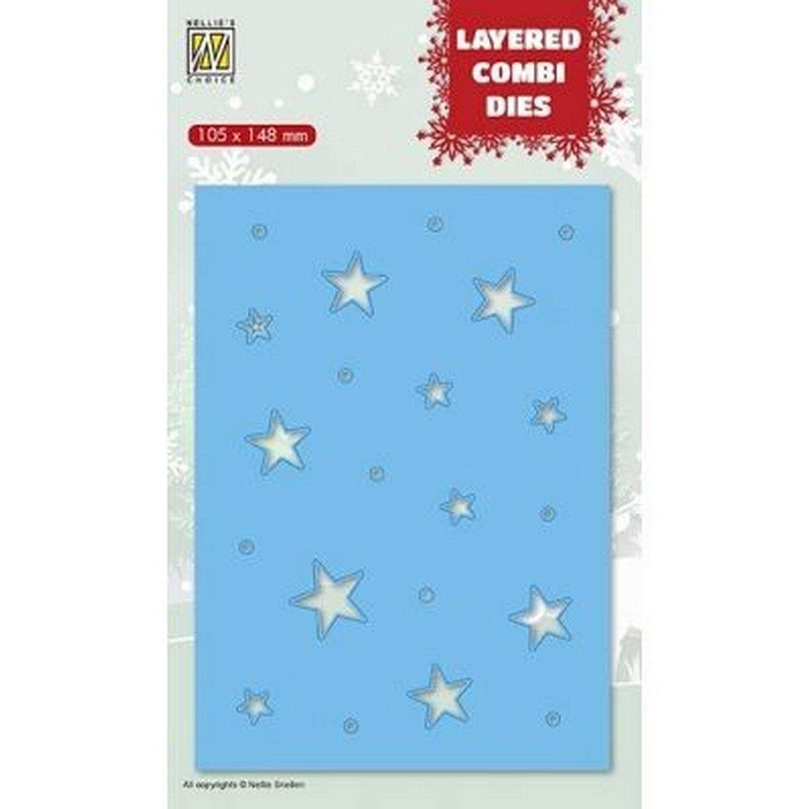 Nellie's Choice • Christmas Layered Die Christmas Stars (layer C)