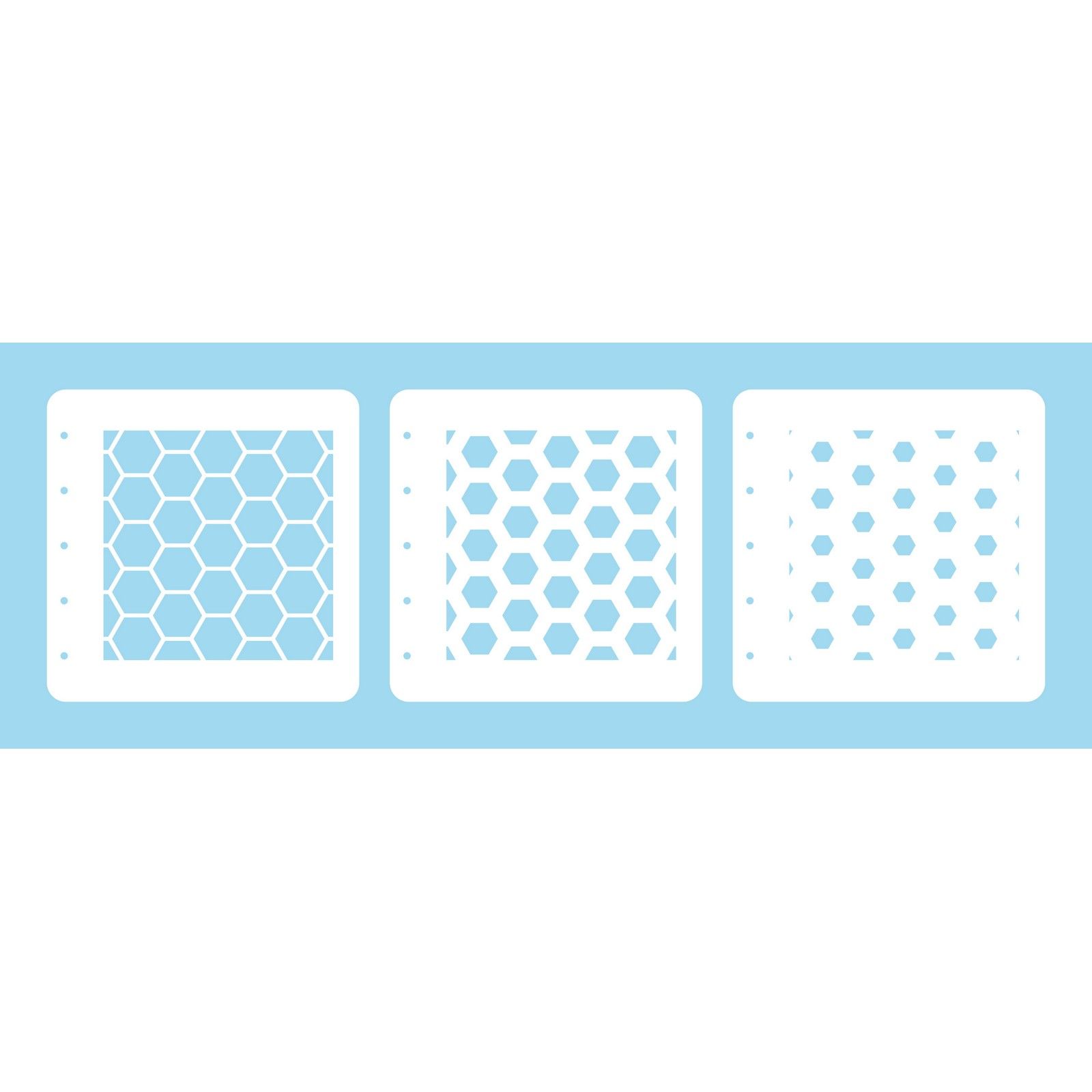 Nellie's Choice • Layered Combi Stencil Set Honeycomb 3pcs