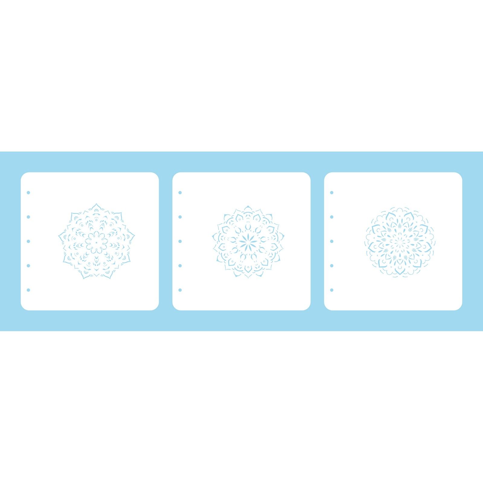 Nellie's Choice • Layered Combi Stencil Set Mandala-3 3stuks