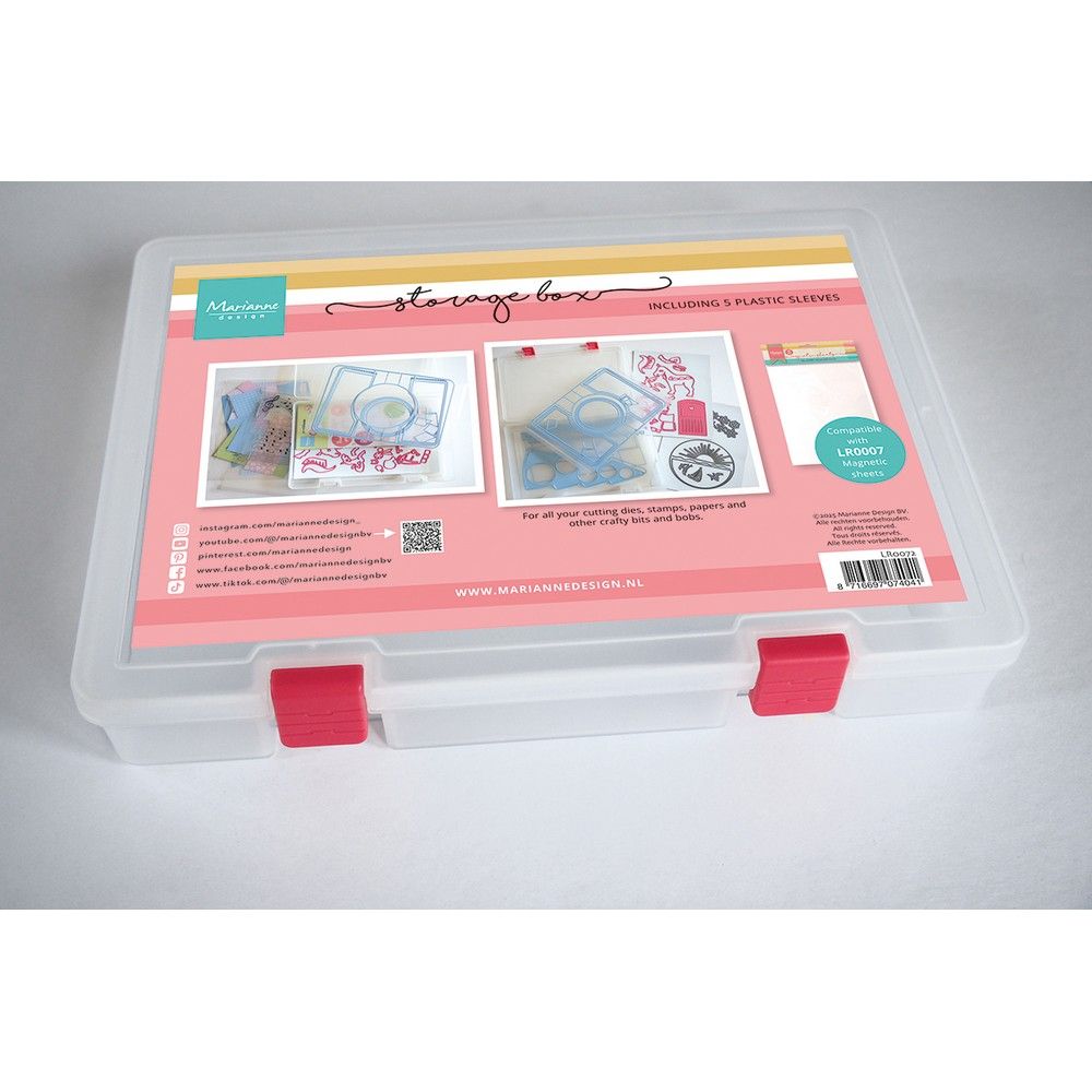 Marianne Design • Storage box, 5 plastic sleeves included