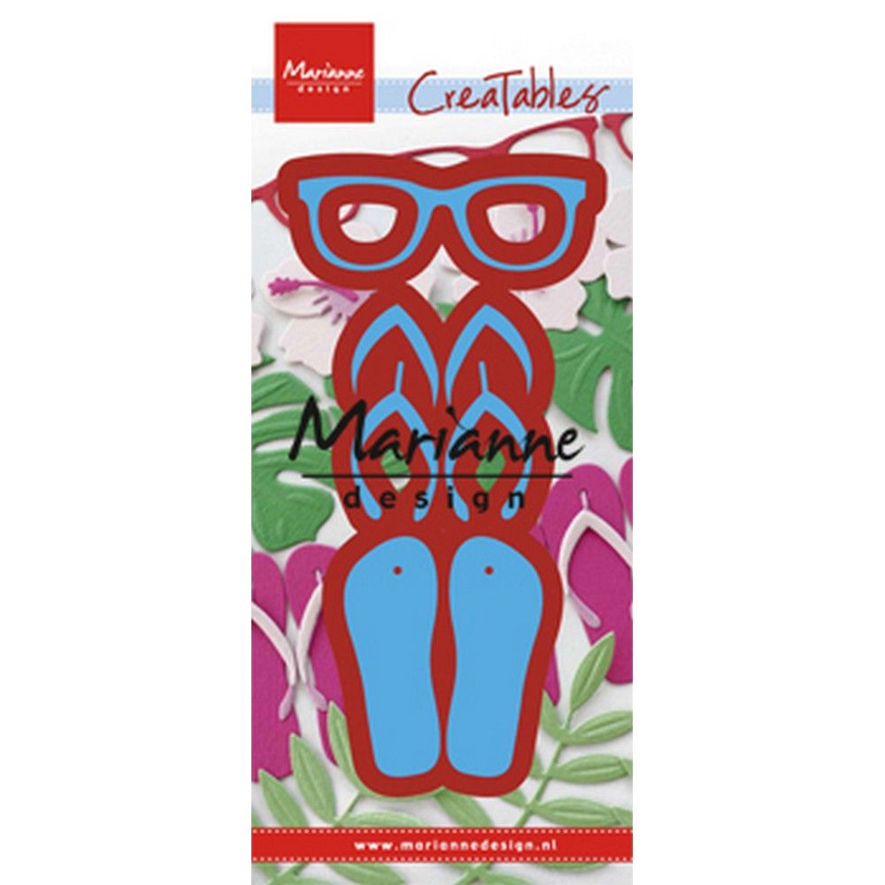 Marianne Design • Creatables plantilla de corte para embossing Flip flops & Sun glasses