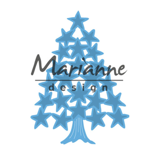 Marianne Design • Creatables Coupe- pochoir d'embossage Tiny's Christmas tree "Stars"