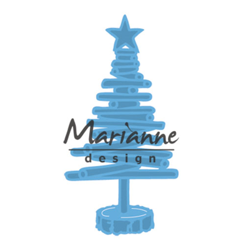 Marianne Design • Creatables Coupe- pochoir d'embossage Tiny's wooden Christmas tree