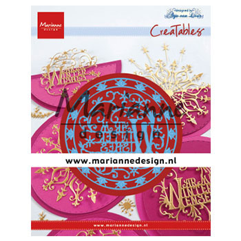 Marianne Design • Creatables snij- embosstencil Engels Anja's "Warm winter wishes"