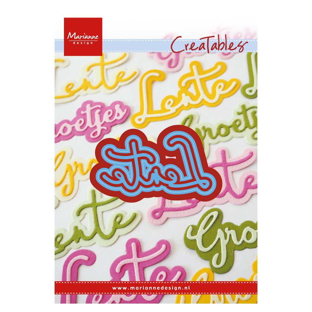 Marianne Design • Creatables cut- embosstencil Dutch "Lente"