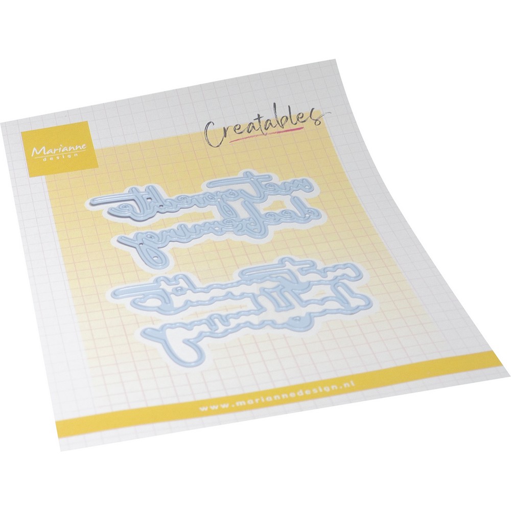 Marianne Design • Creatables Met oprechte deelneming - tekst 160 x 120 mm