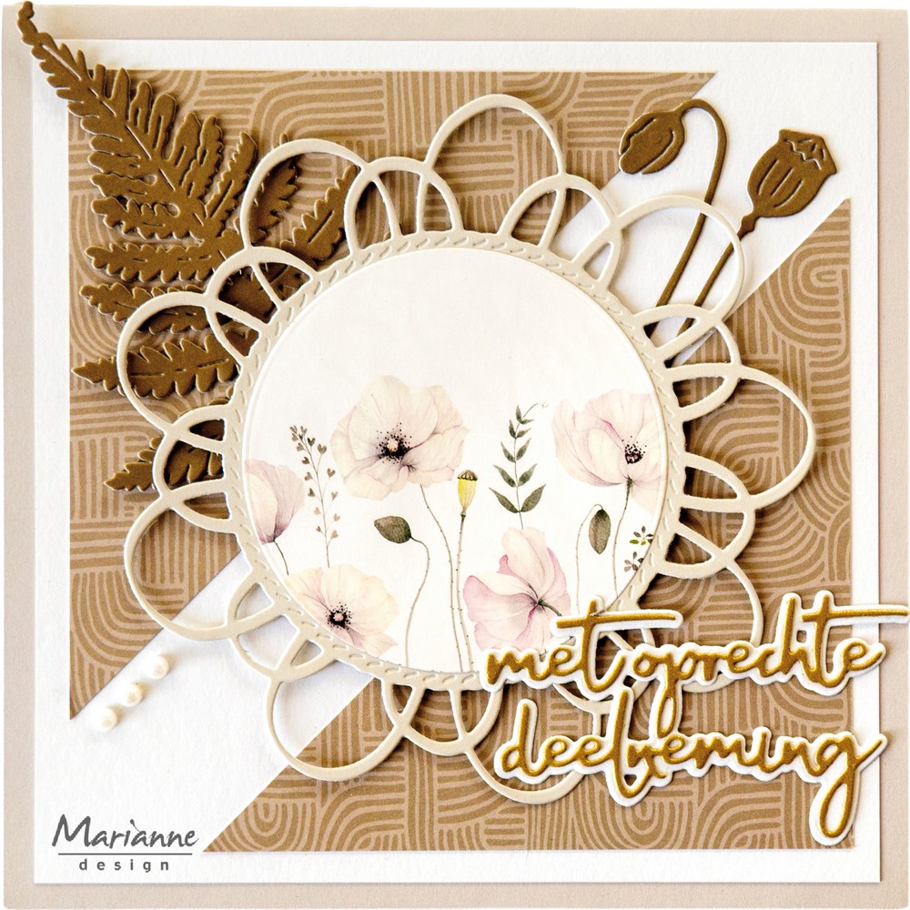 Marianne Design • Creatables Met oprechte deelneming - tekst 160 x 120 mm