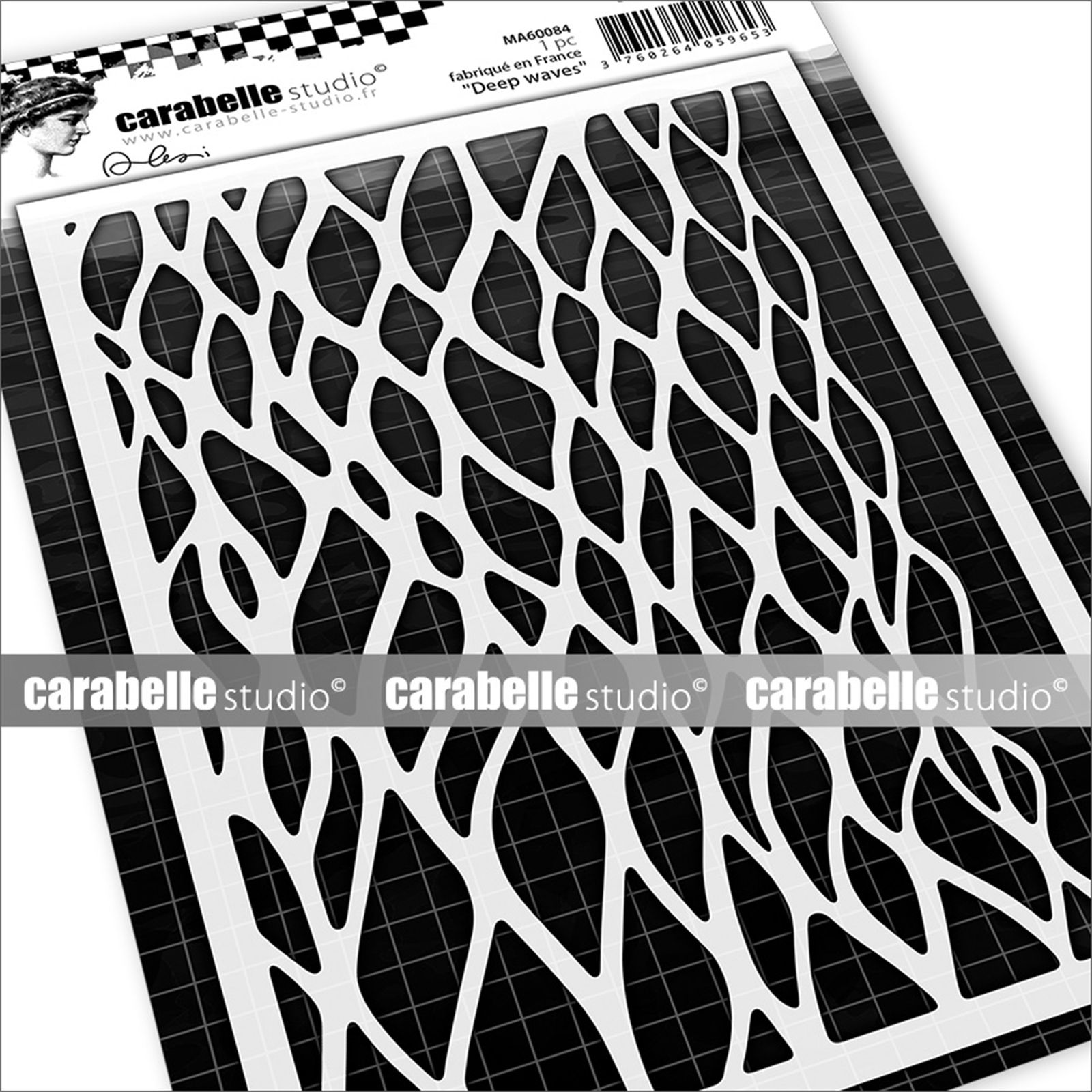 Carabelle Studio • Mask stencil A6 Deep waves