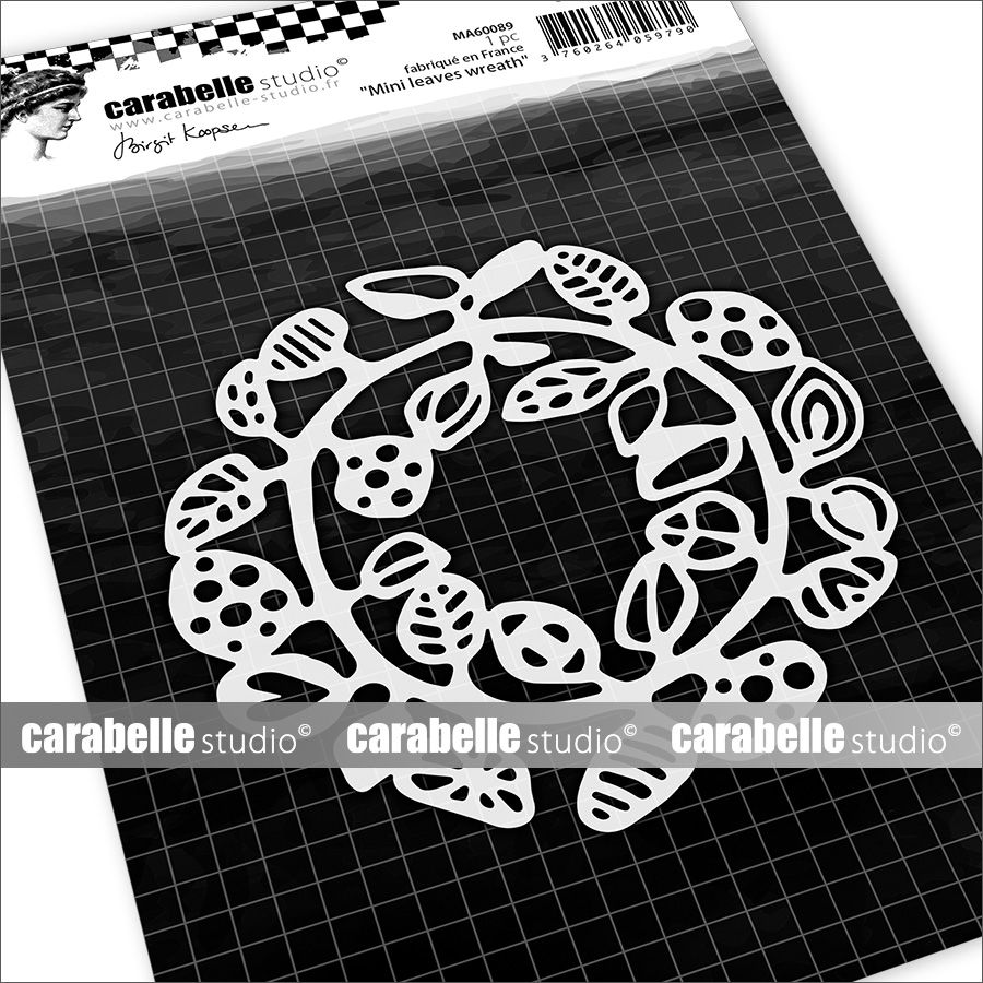 Carabelle Studio • Mask A6 Mini Leaves Wreath By Birgit Koopsen