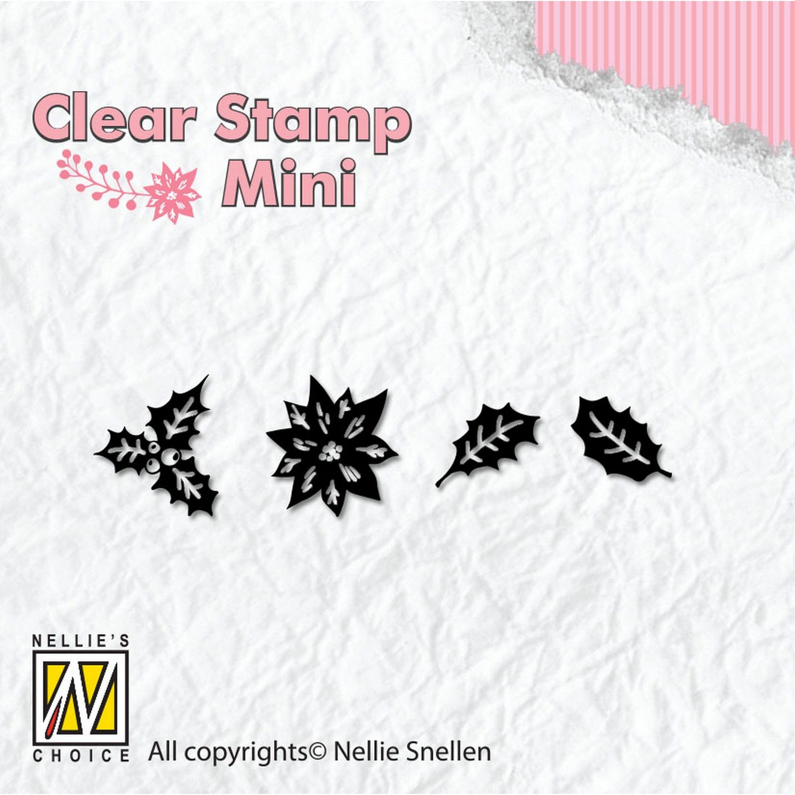 Nellie's Choice • Mini Clear Stempels Holly Leaves