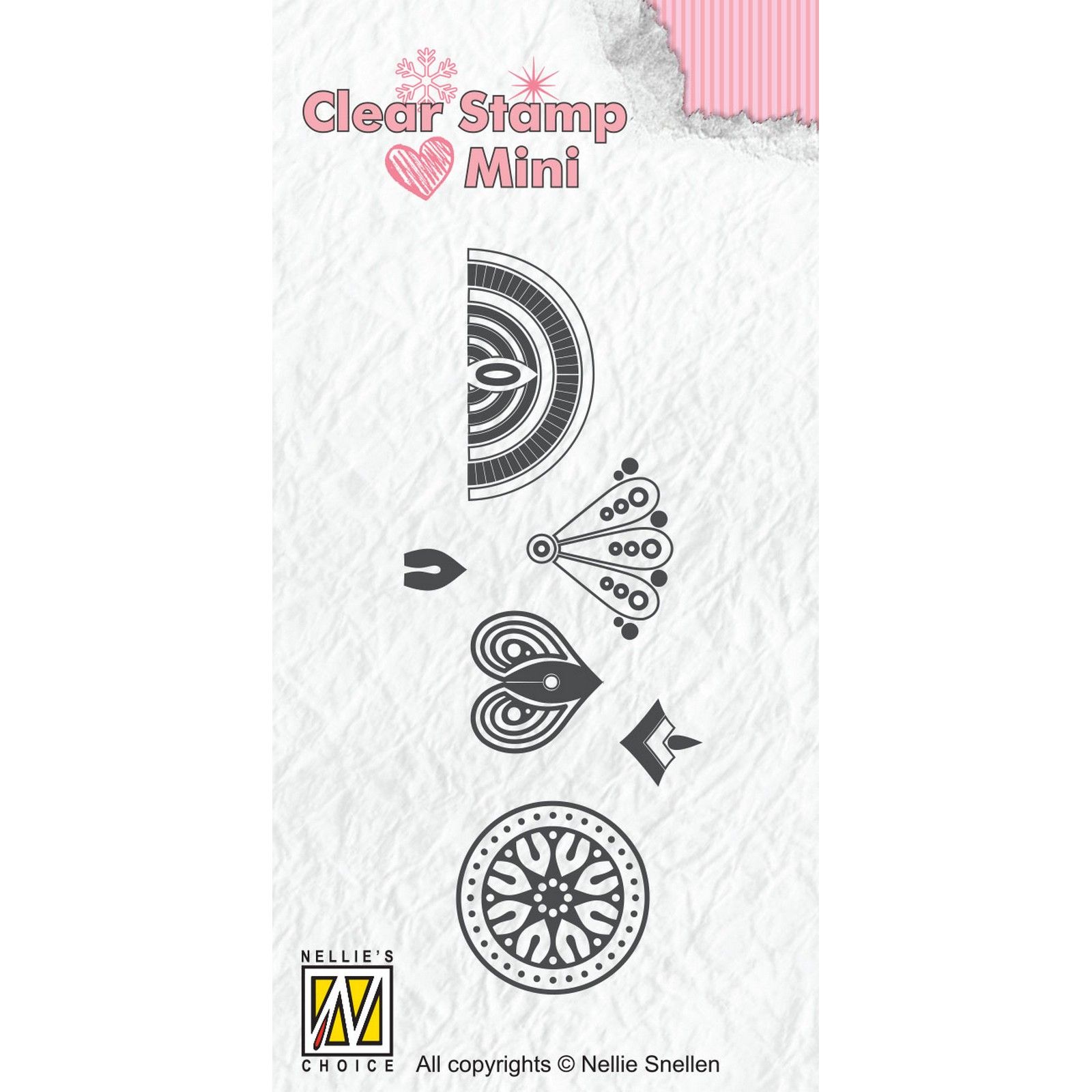 Nellie's Choice • Clear Stamps Mandala Mini Flower-3