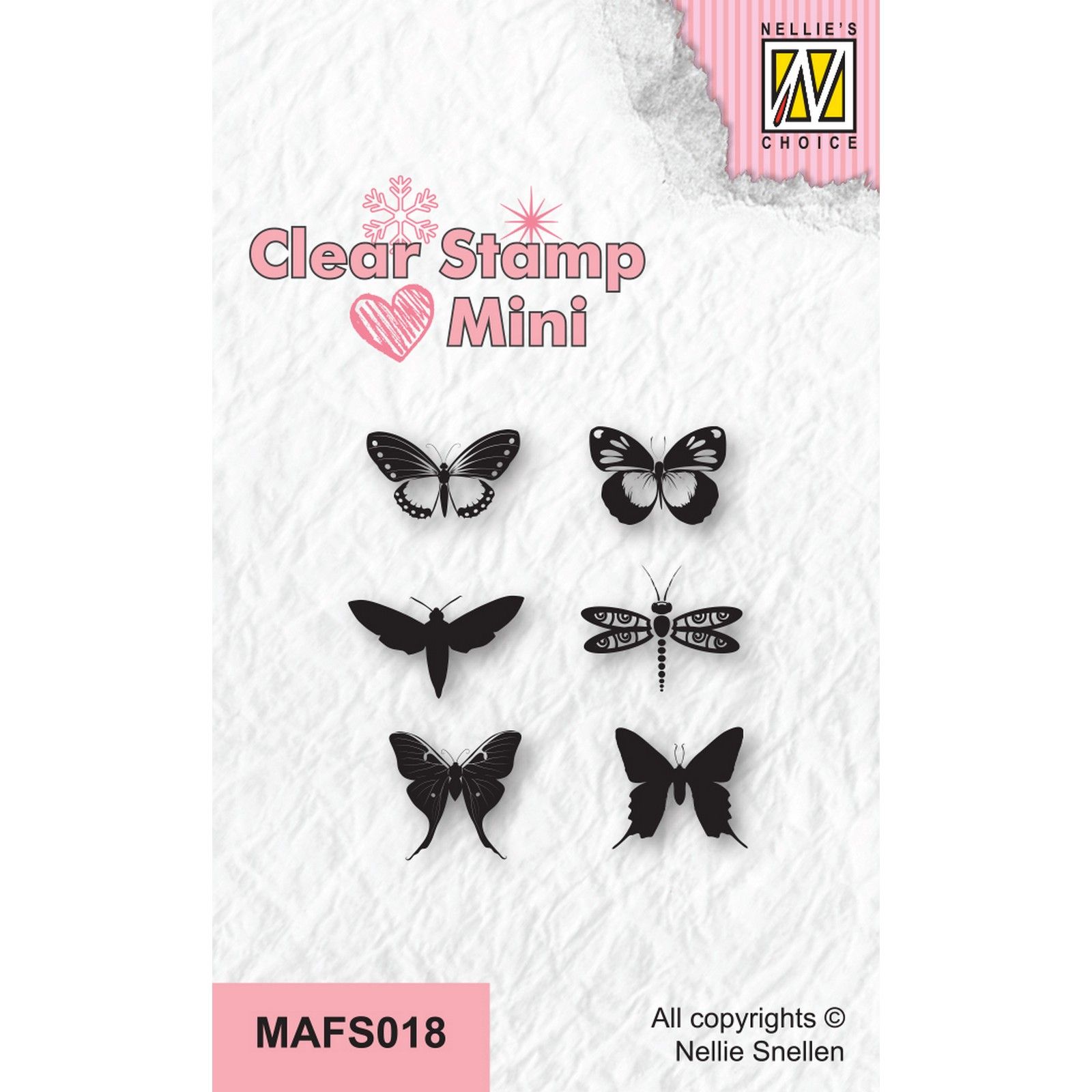 Nellie's Choice • Mini Clear Stempels Butterflies-1